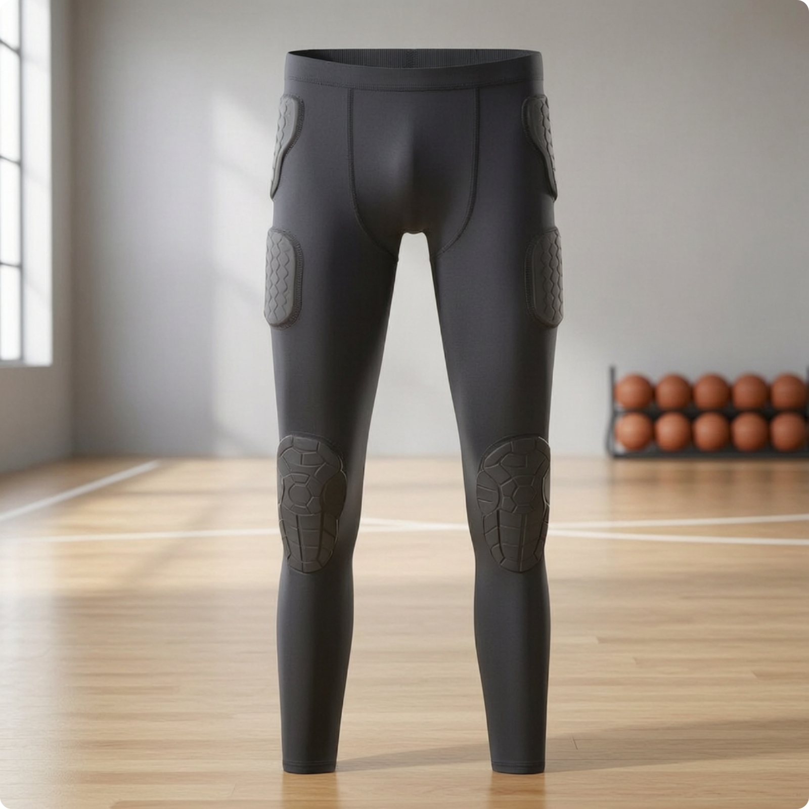 Compression Pants with Pads Stretch Padded Compression Pants Breathable