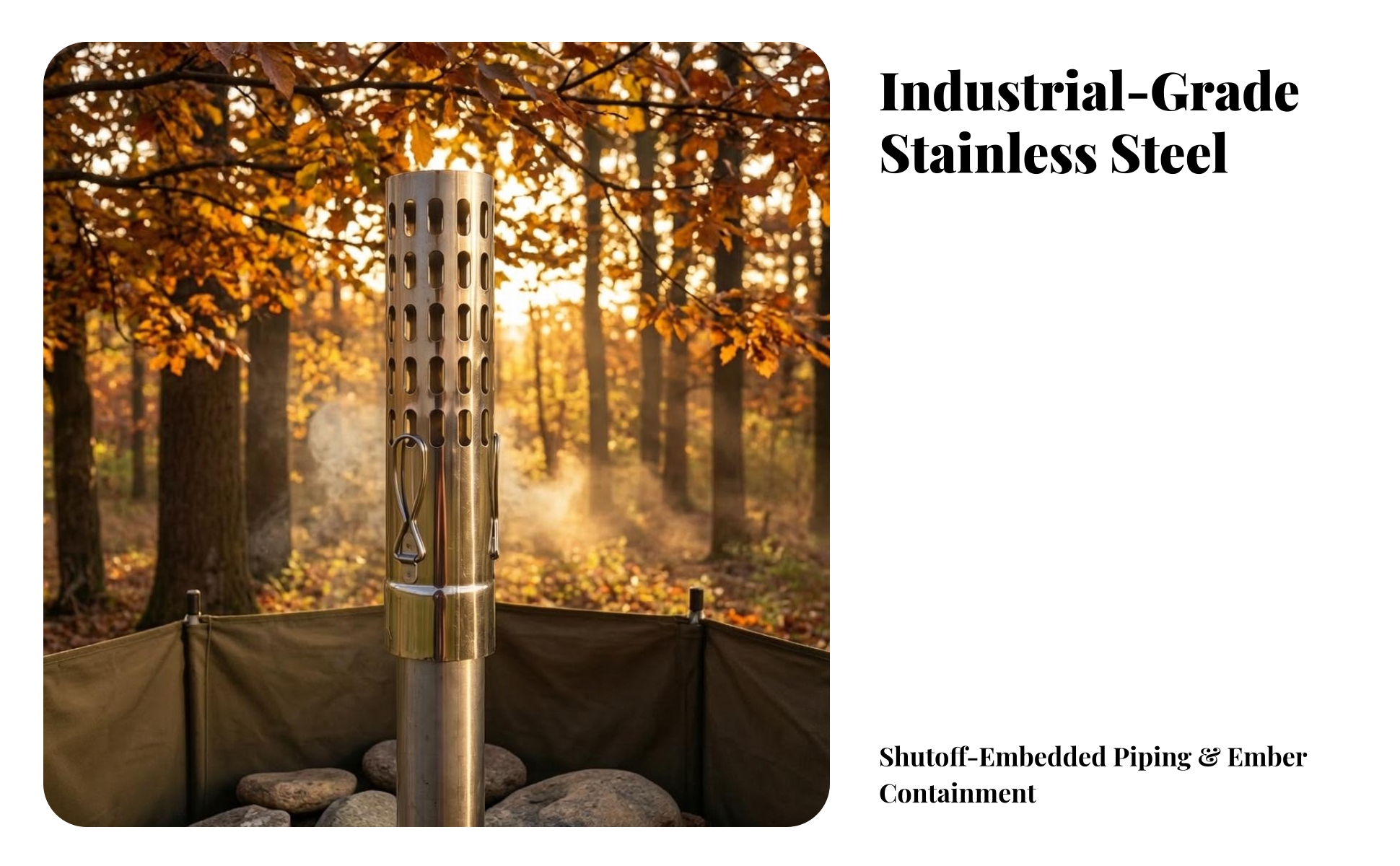 Flue Pipe Stainless Steel Tent Heater Chimney Pipe High-Temperature Resistant