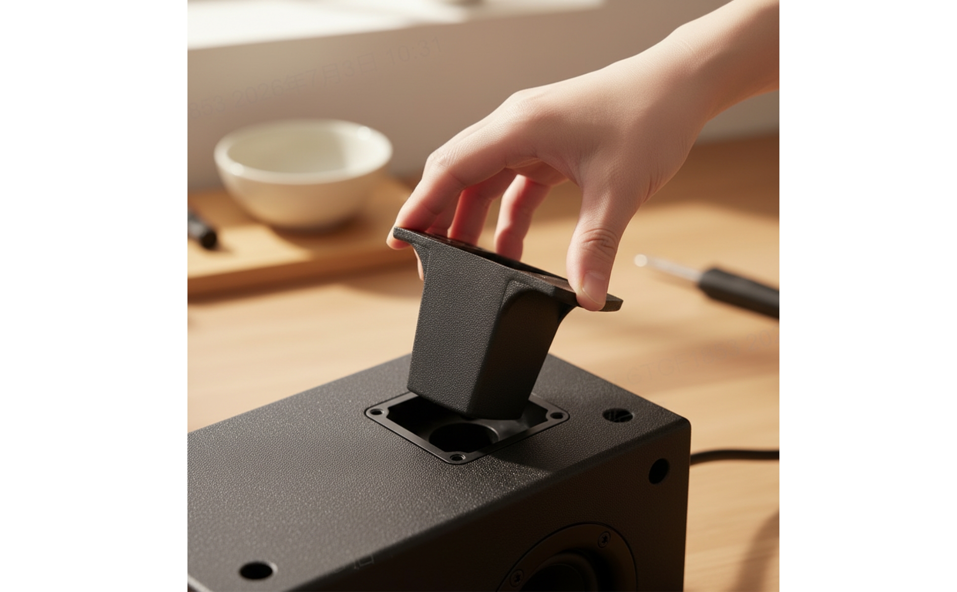 Speaker Foot with Mounting Plate Black Replacement Stand Foot Tapered for DIYers