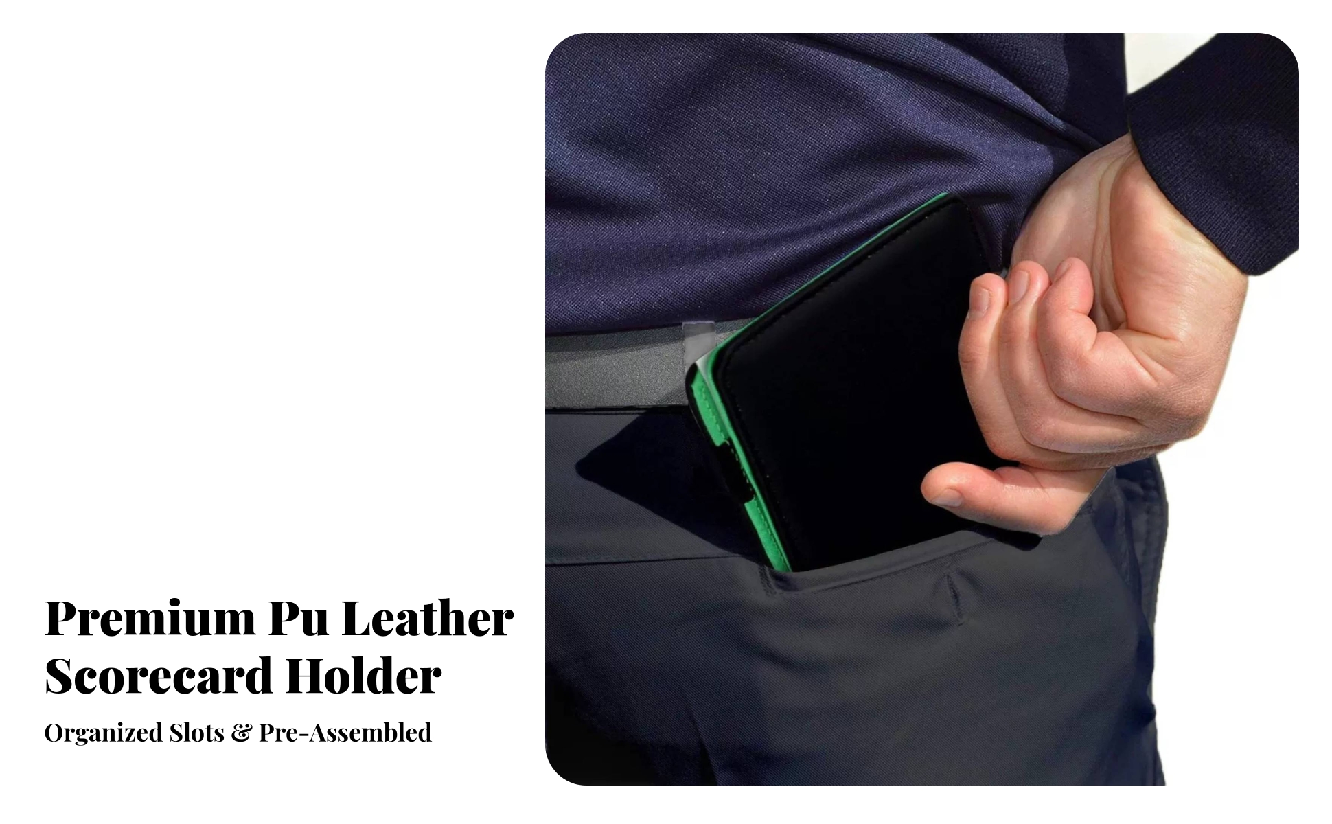 Golf Scorecard Book Compact Golf Scorecard Holder Slim for Club Play, Golfers