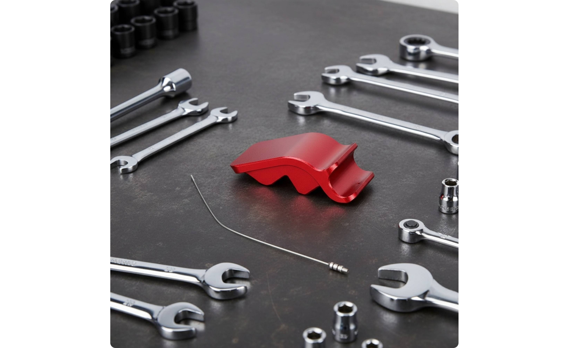 Engine Oil Dipstick Aluminum Alloy Oil Dipstick with Metal Measuring Rod