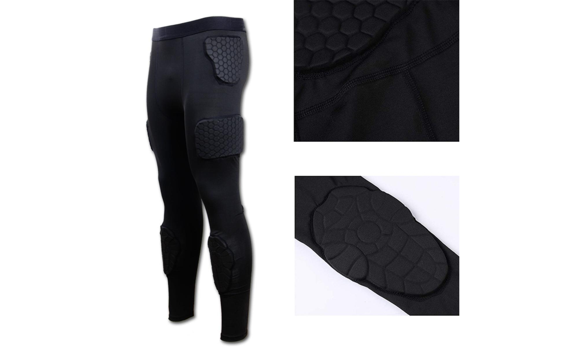 Compression Pants with Pads Impact-Resistant Padded Compression Pants
