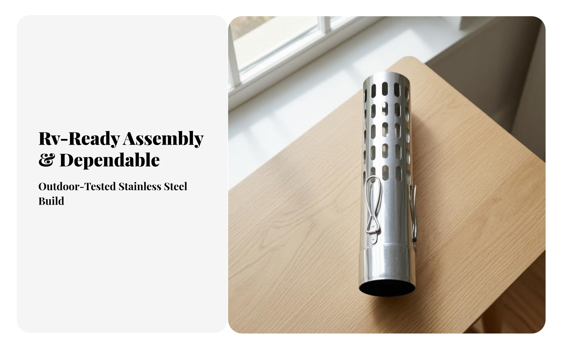 Flue Pipe Stainless Steel Tent Heater Chimney Pipe High-Temperature Resistant