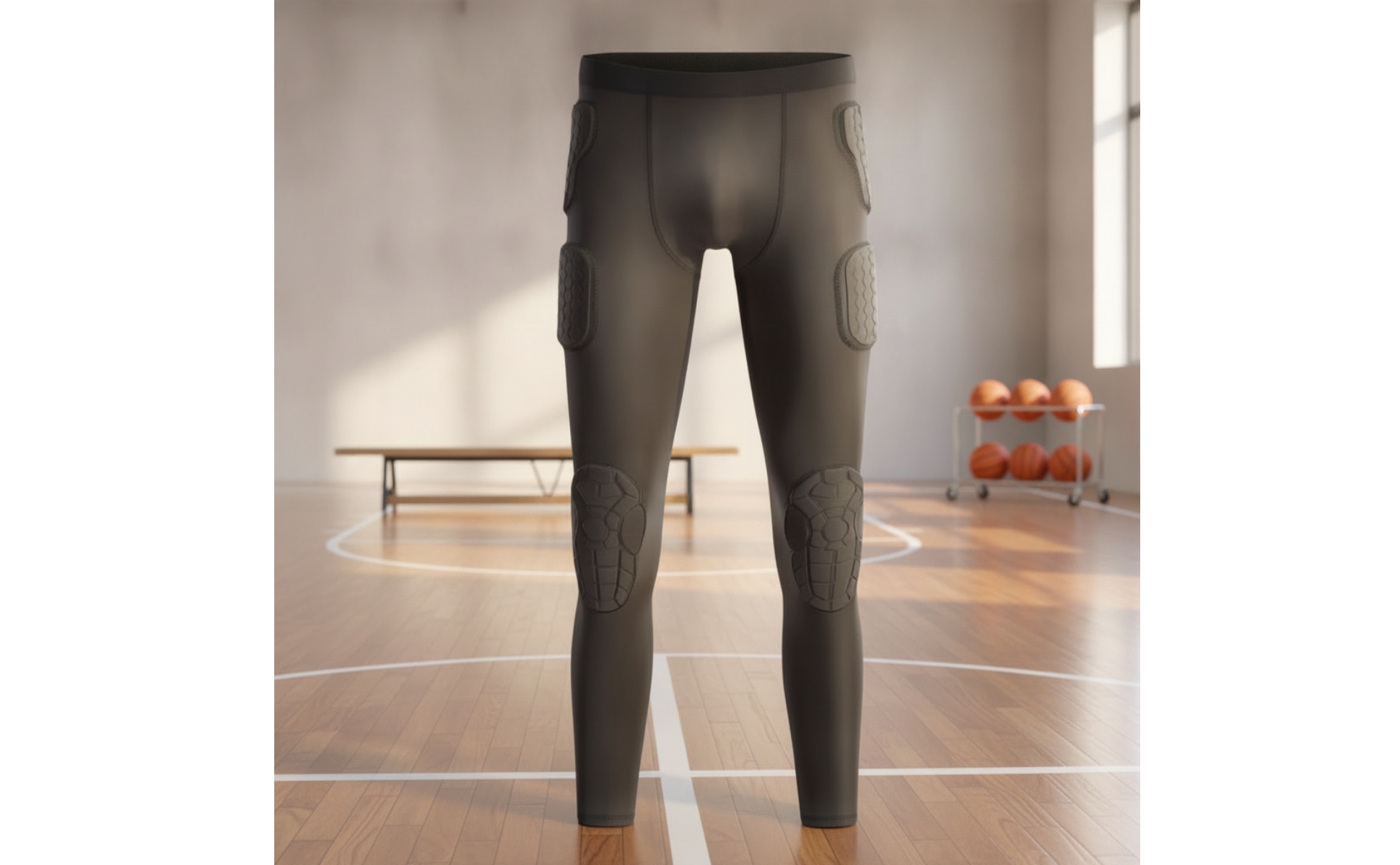 Compression Pants with Pads Impact-Resistant Padded Compression Pants