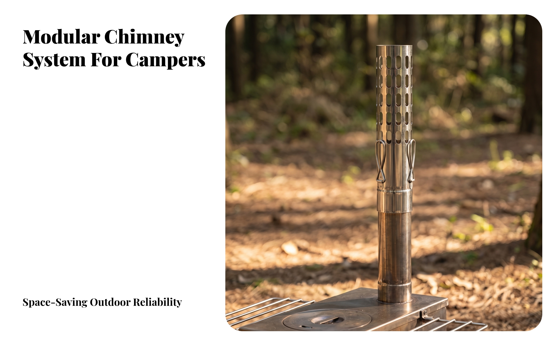 Flue Pipe Stainless Steel Tent Heater Chimney Pipe High-Temperature Resistant