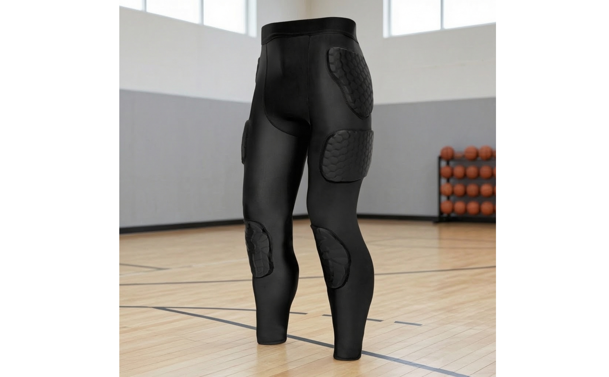 Compression Pants with Pads Impact-Resistant Padded Compression Pants