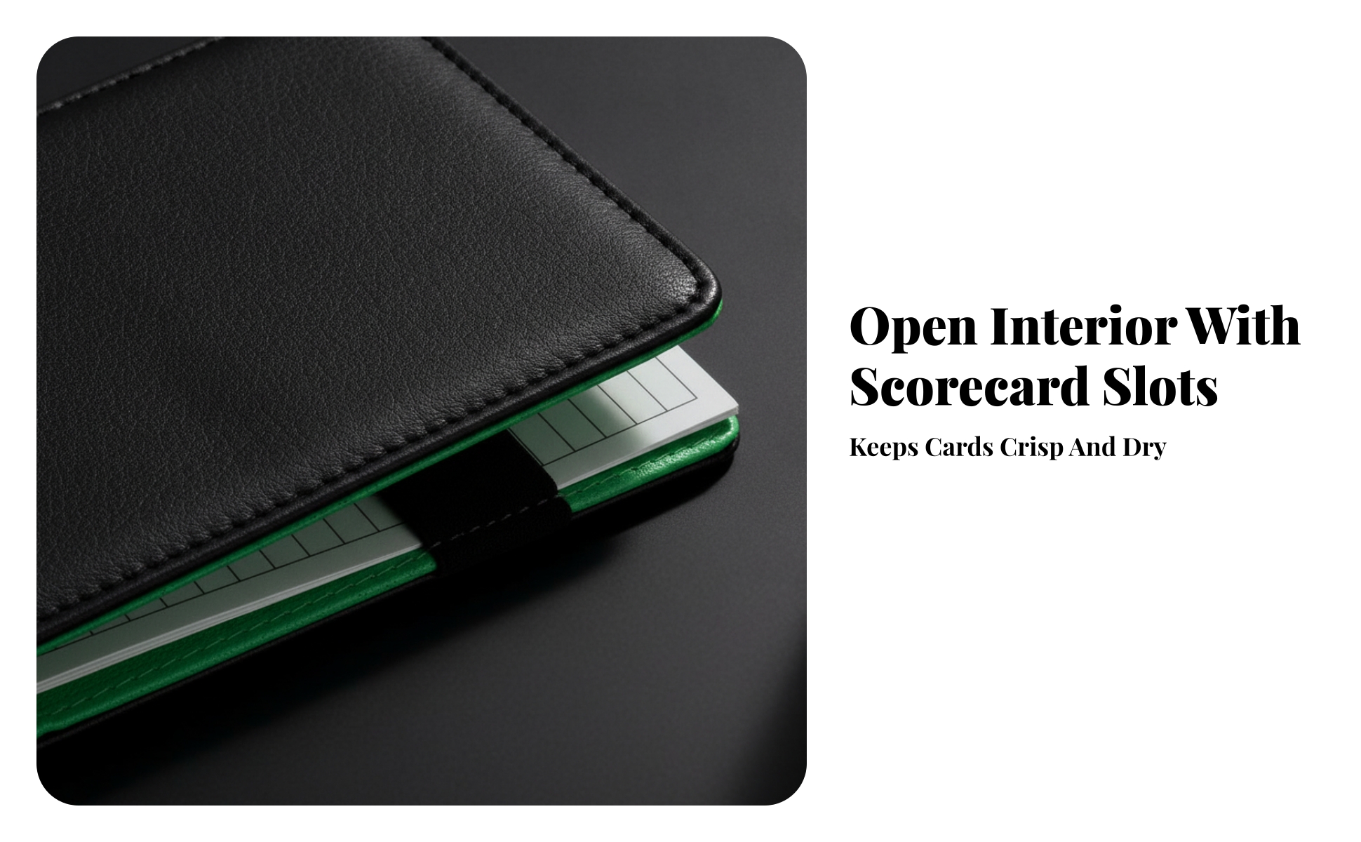 Golf Scorecard Book Compact Golf Scorecard Holder Slim for Club Play, Golfers