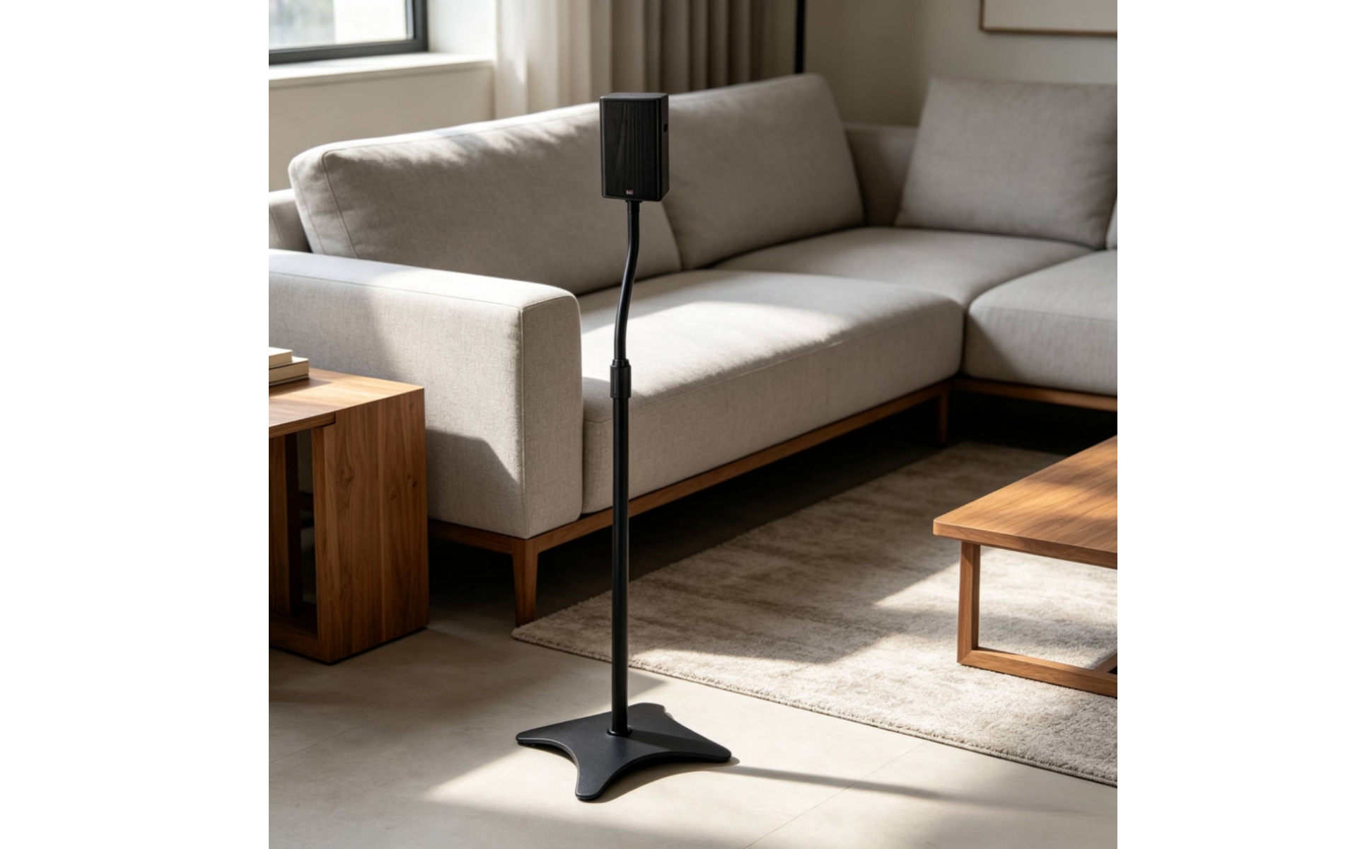 Floor Speaker Stand Pair Height Adjustable Speaker Stand Pair Cable Management