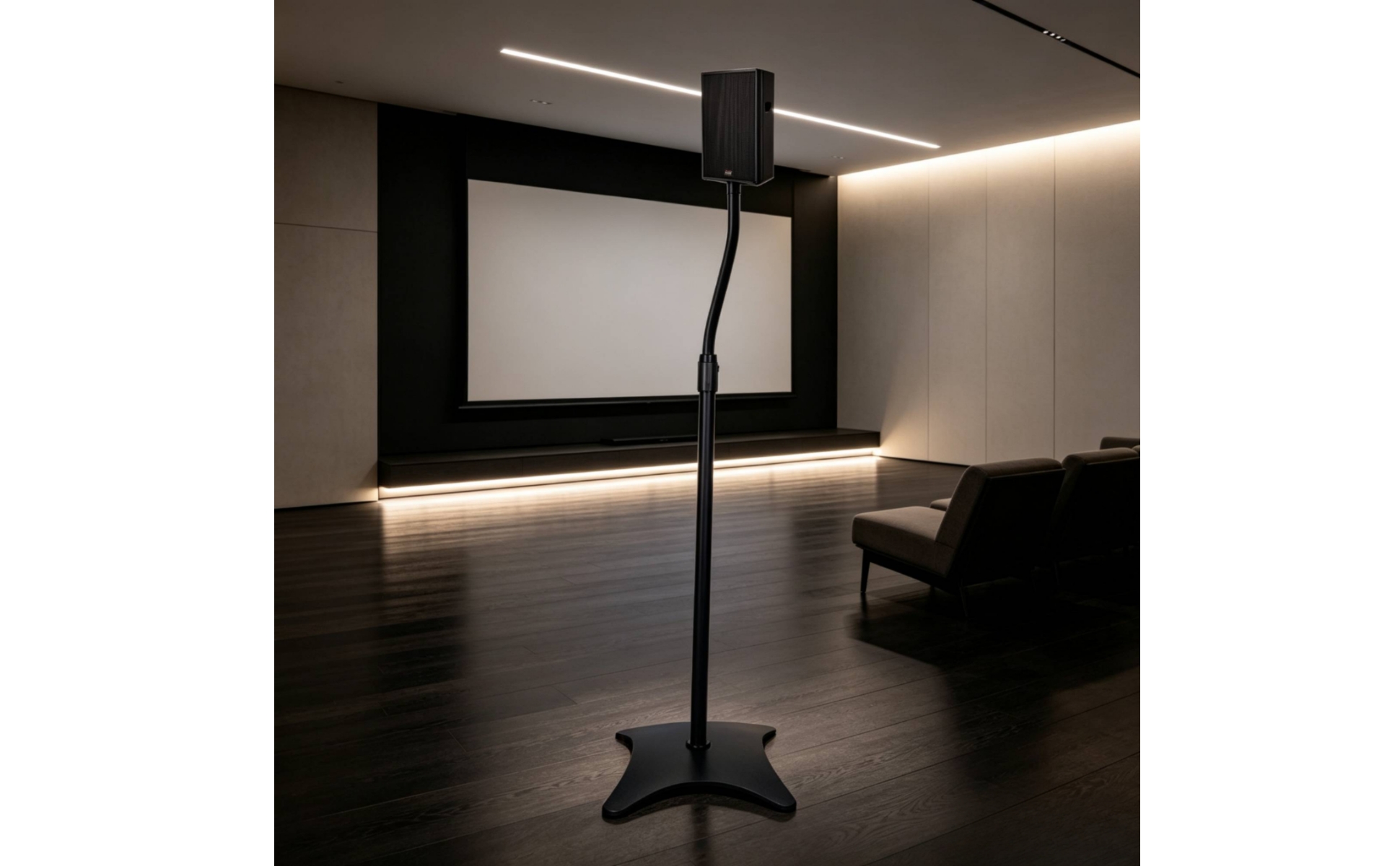Floor Speaker Stand Pair Height Adjustable Speaker Stand Pair Cable Management