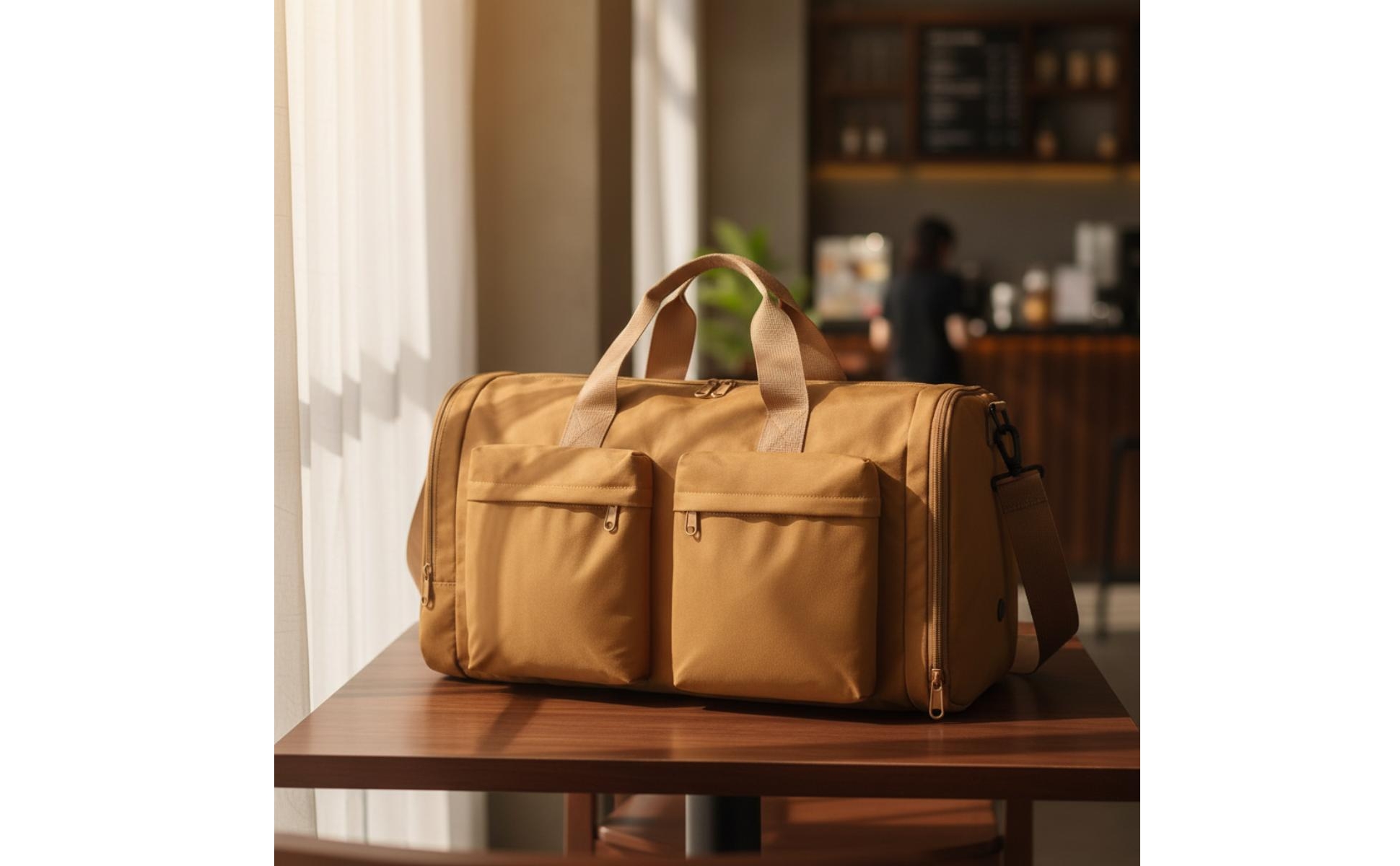 Travel Duffel Bag with Shoulder Strap Multi-Pocket for Travelers, Gym Goers