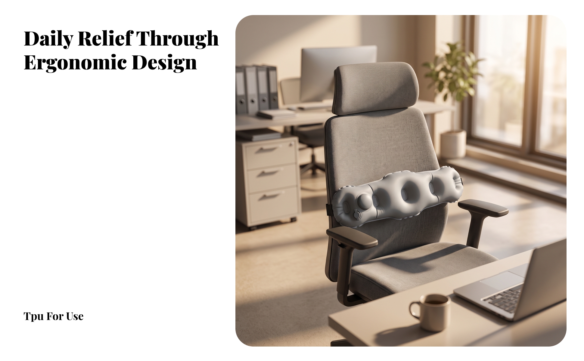 Support Belt Portable Inflatable Support Pillow for Office Workers