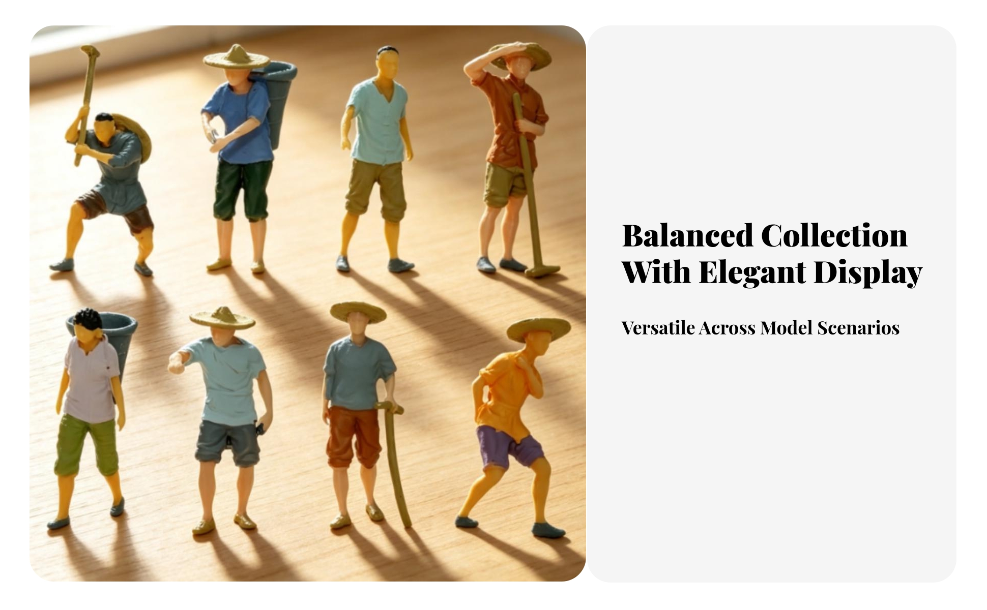 8 Pieces Agricultural Worker Figurine 1:87 Scale for Farm Scenes, Hobby Builders