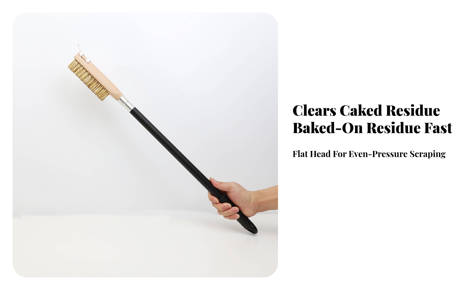 Brush Long Handle Pizza Oven Brush with Allall-in-One