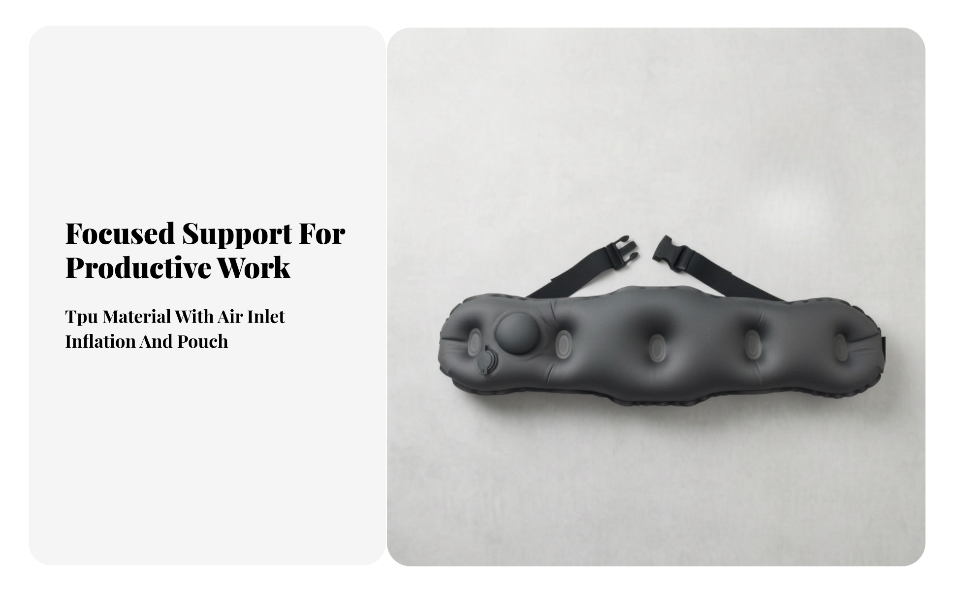 Support Belt Portable Inflatable Support Pillow for Office Workers
