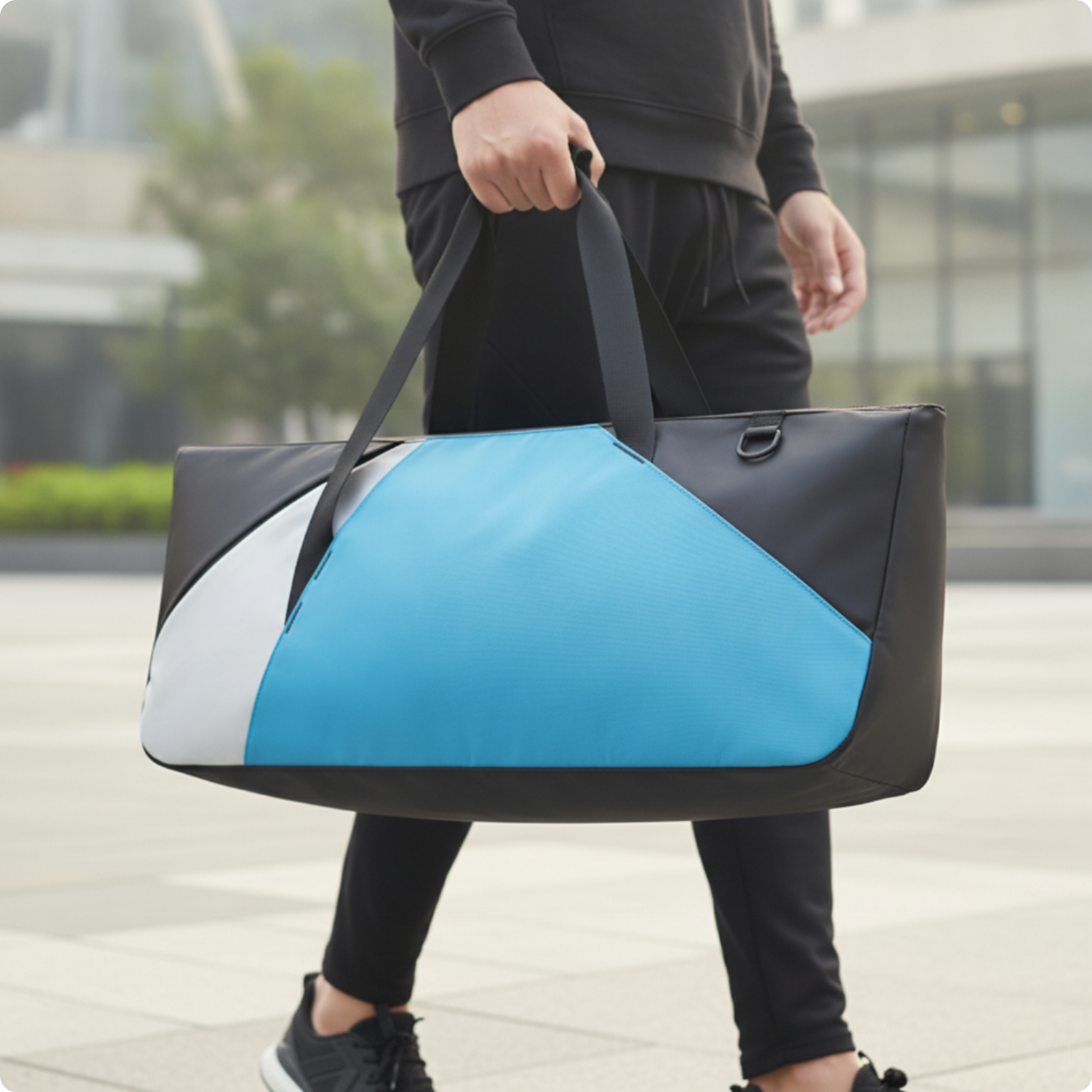 Racket Bag with Zippered Compartment Practical for Tennis Court, Gym Goers
