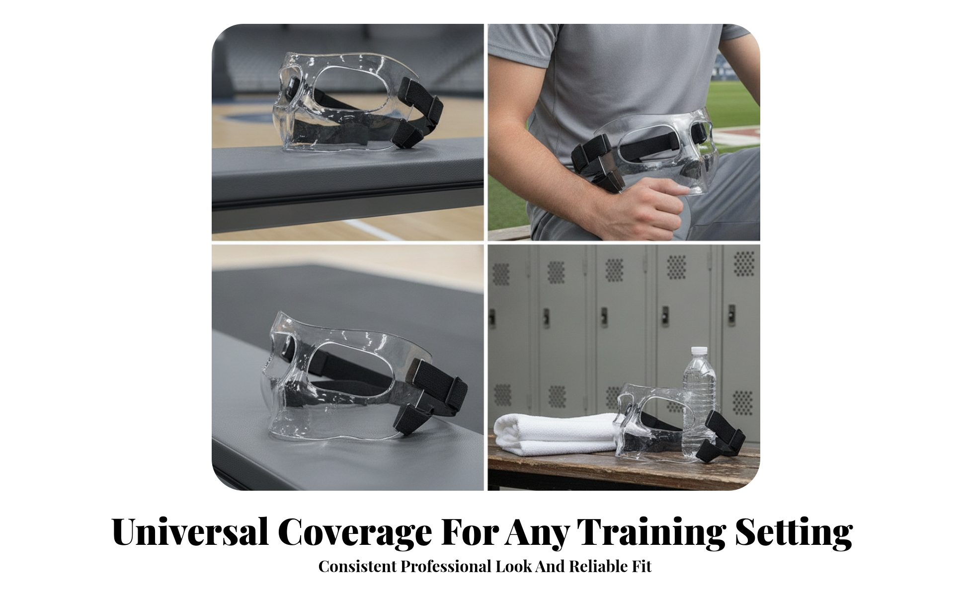 Face Guard with Adjustable Straps Clear Shielding Face Guard Lightweight
