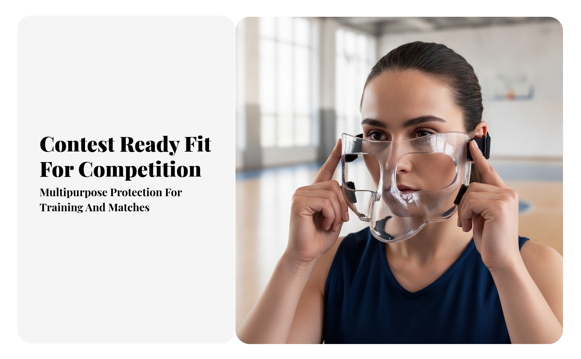 Face Guard with Adjustable Straps Clear Shielding Face Guard Lightweight