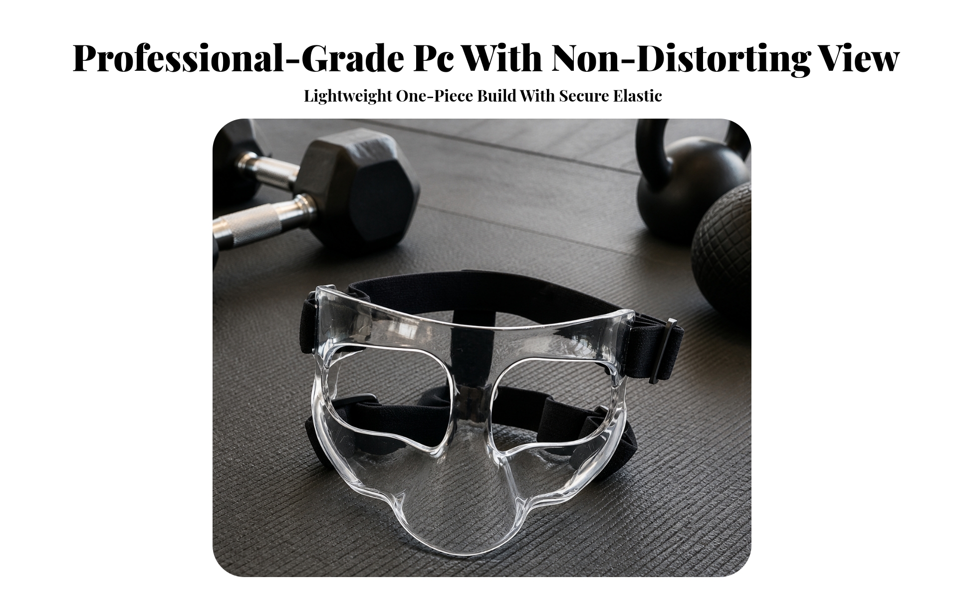 Face Guard with Adjustable Straps Clear Shielding Face Guard Lightweight