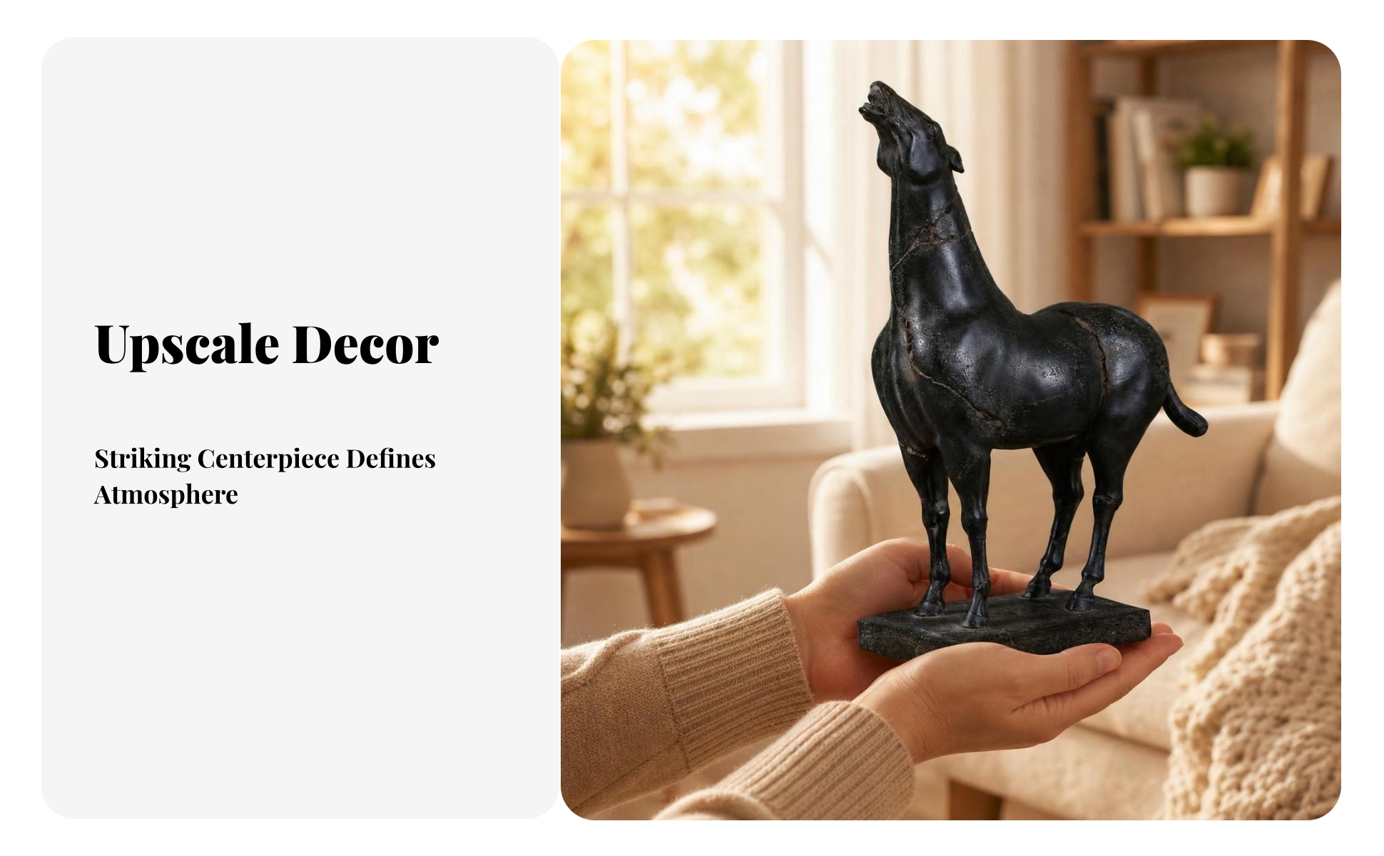 Horse Figurine with Base Weathered Horse Figurine with Base Distressed