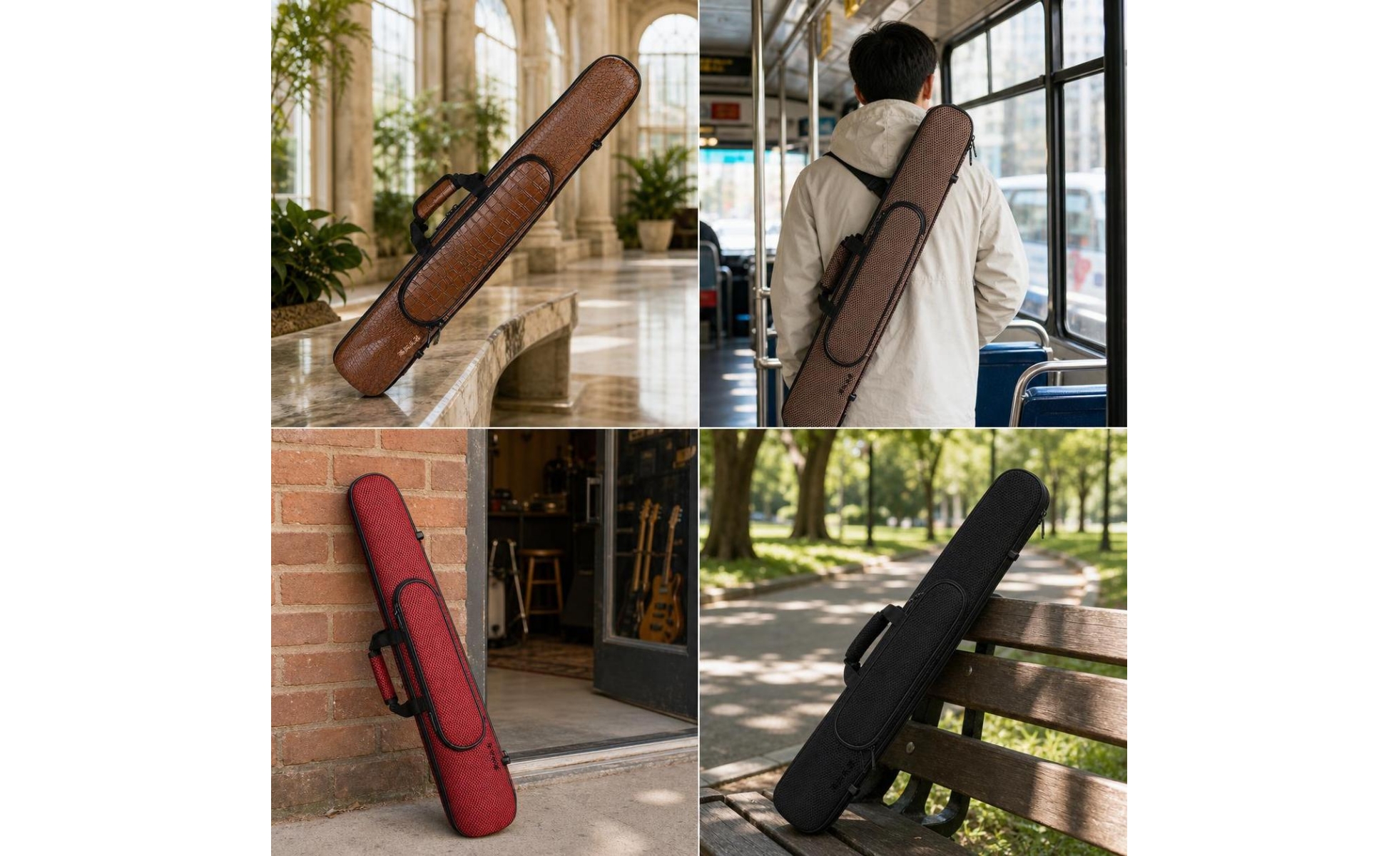 Clarinet Case with Shoulder Strap Hard-Sided for Rehearsals, Musicians, Students