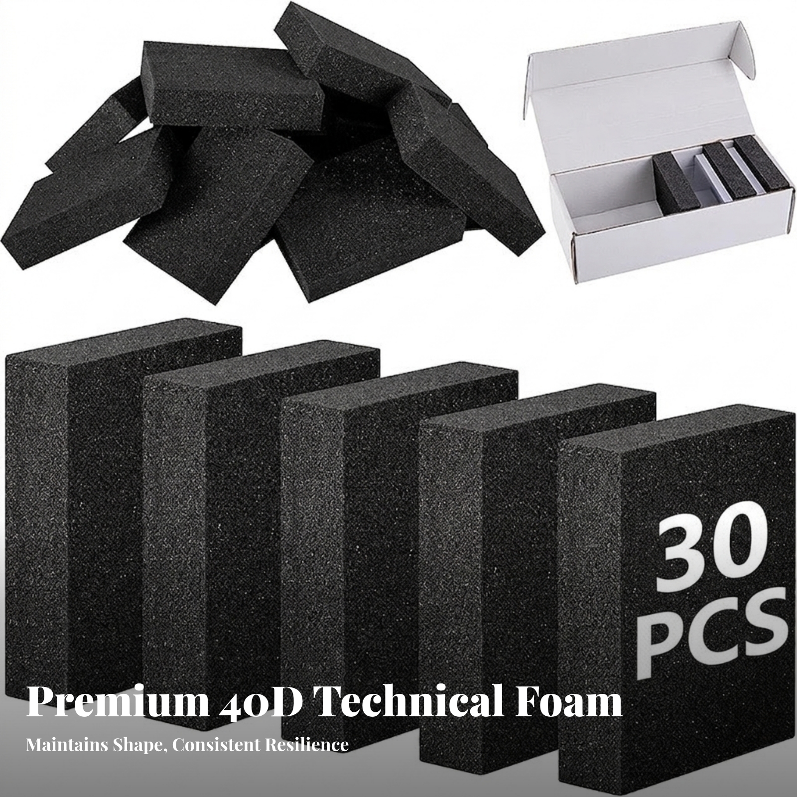 100 Pieces Toolbox Foam Organizer Customizable Foam Block Insert Modular - Produktbild 3