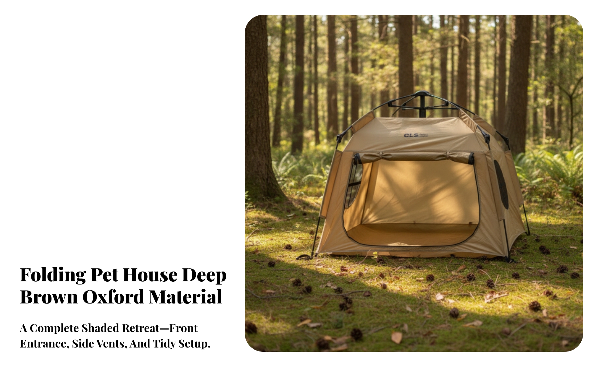 Pet Tent with Mesh Openings Quick Setup Pet Shelter with Ventilation Openings