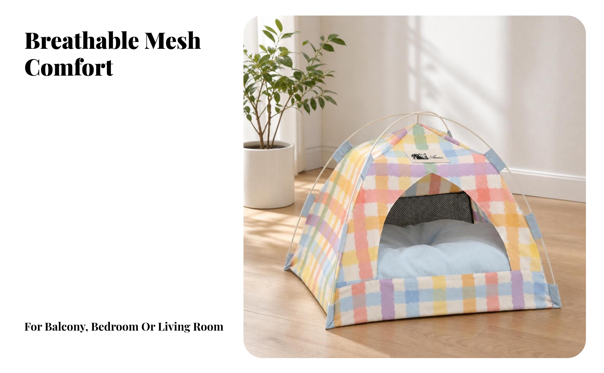 Pet Tent Bed Indoor Cat Tent Bed Cozy for Travel, Camping, Small Dogs