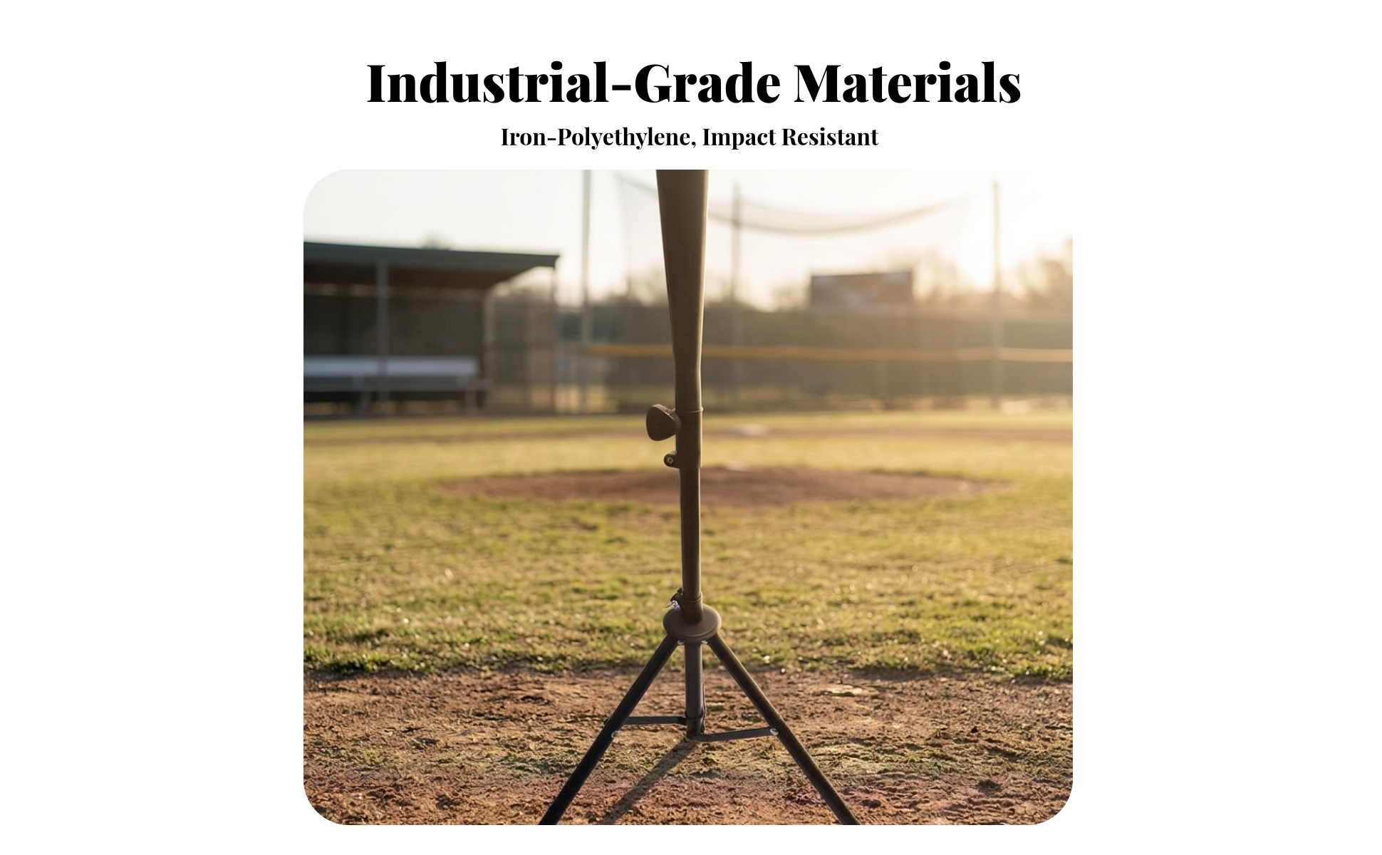 Baseball Batting Tee Foldable Batting Tee with Tripod Base Portable for Coaches