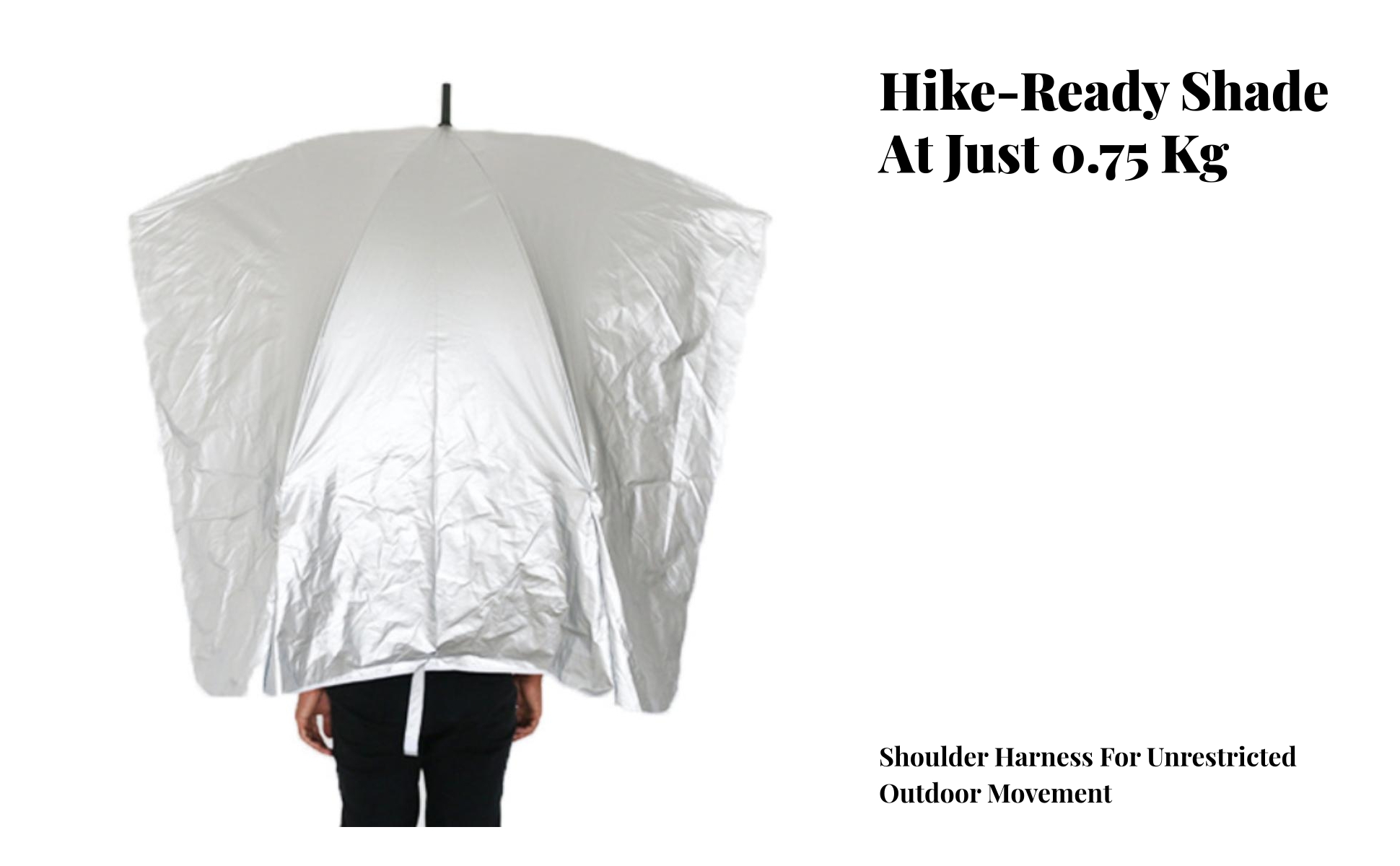 Back-Worn Umbrella Handsunrestricted Umbrella with Hanging Strap Wearable