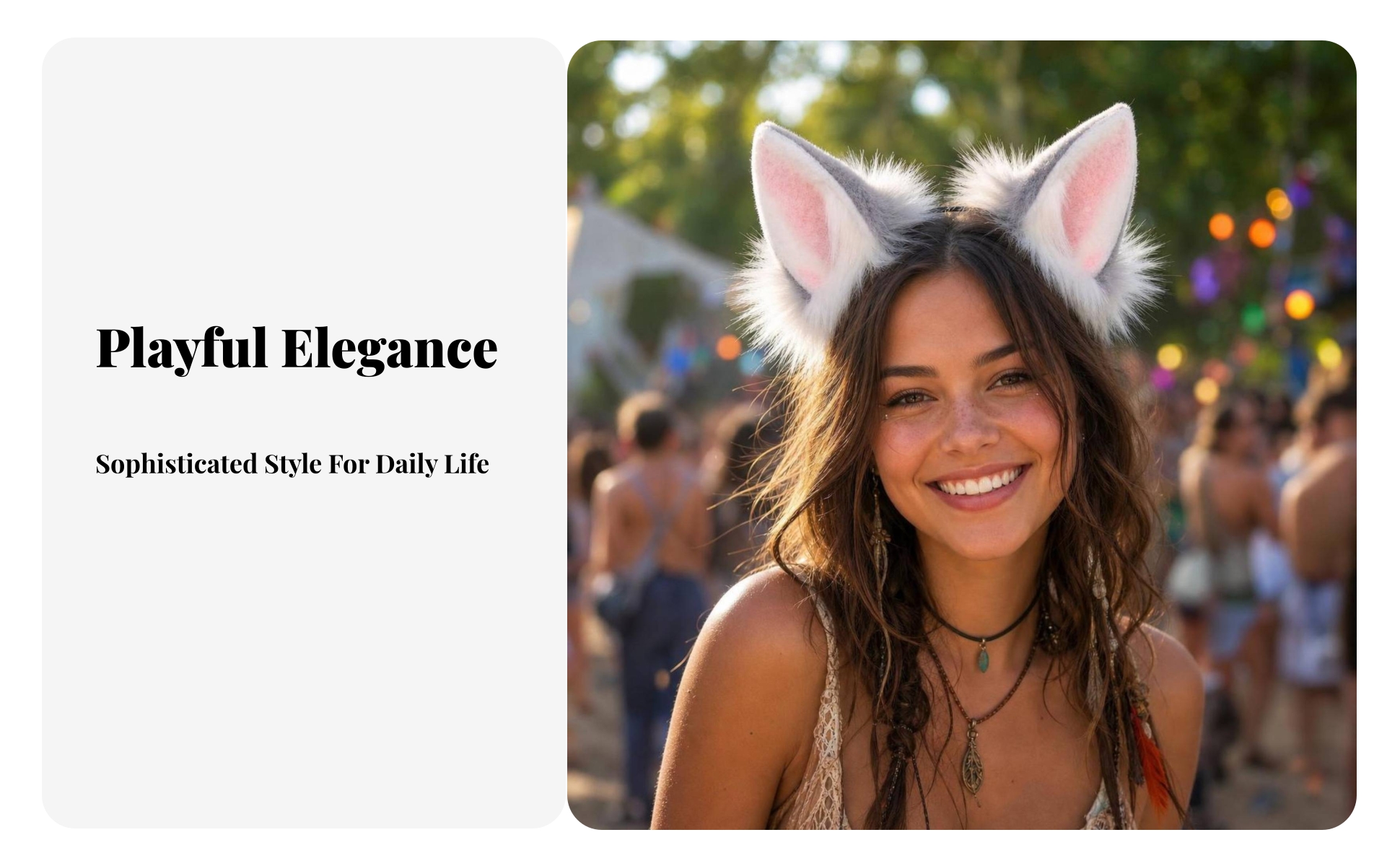 Animal Ear Headband Handmade Furry Ear Headband Comfortable for Cosplayers