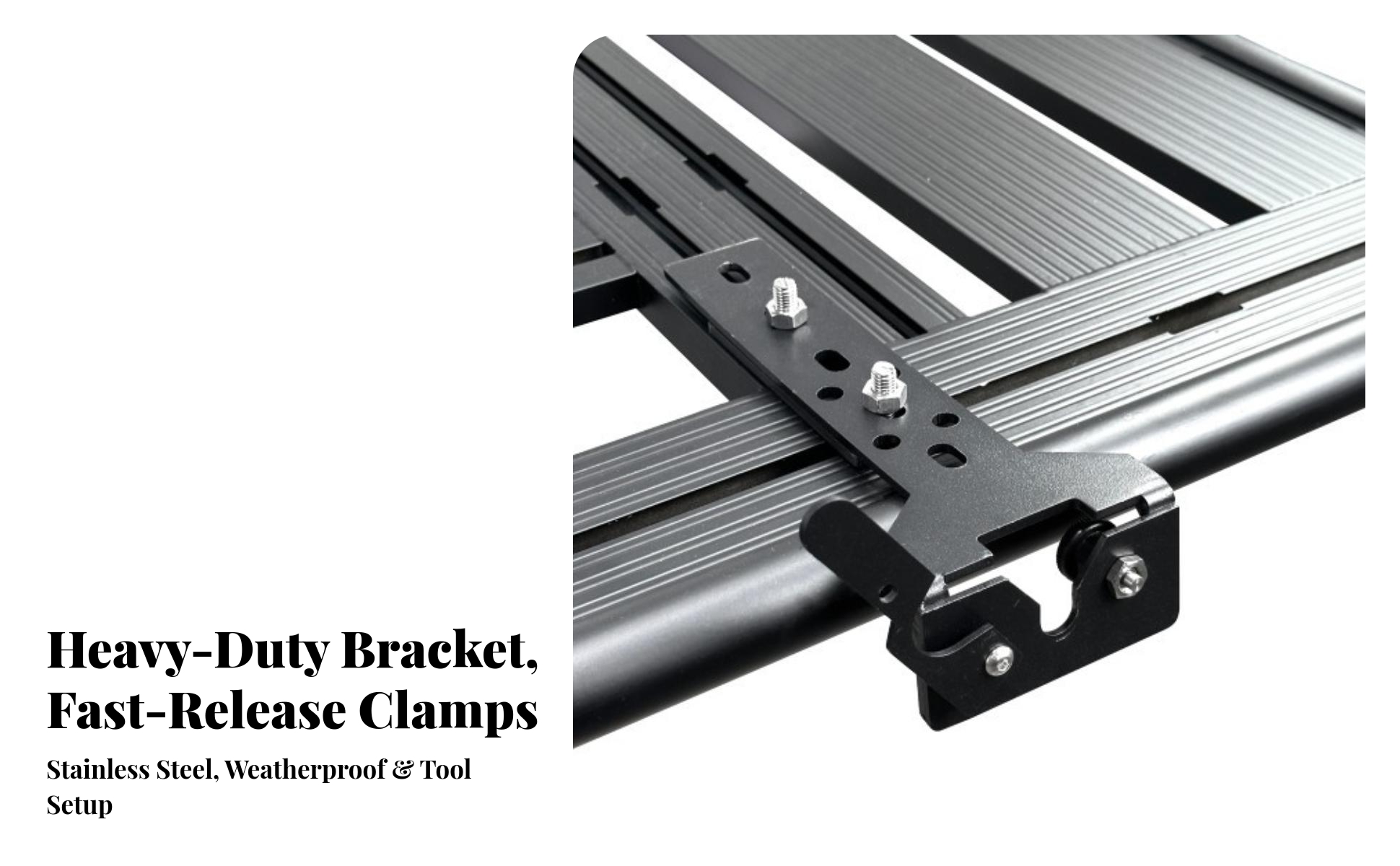 Quick Release Awning Mounting Brackets for Roof Rack Travel