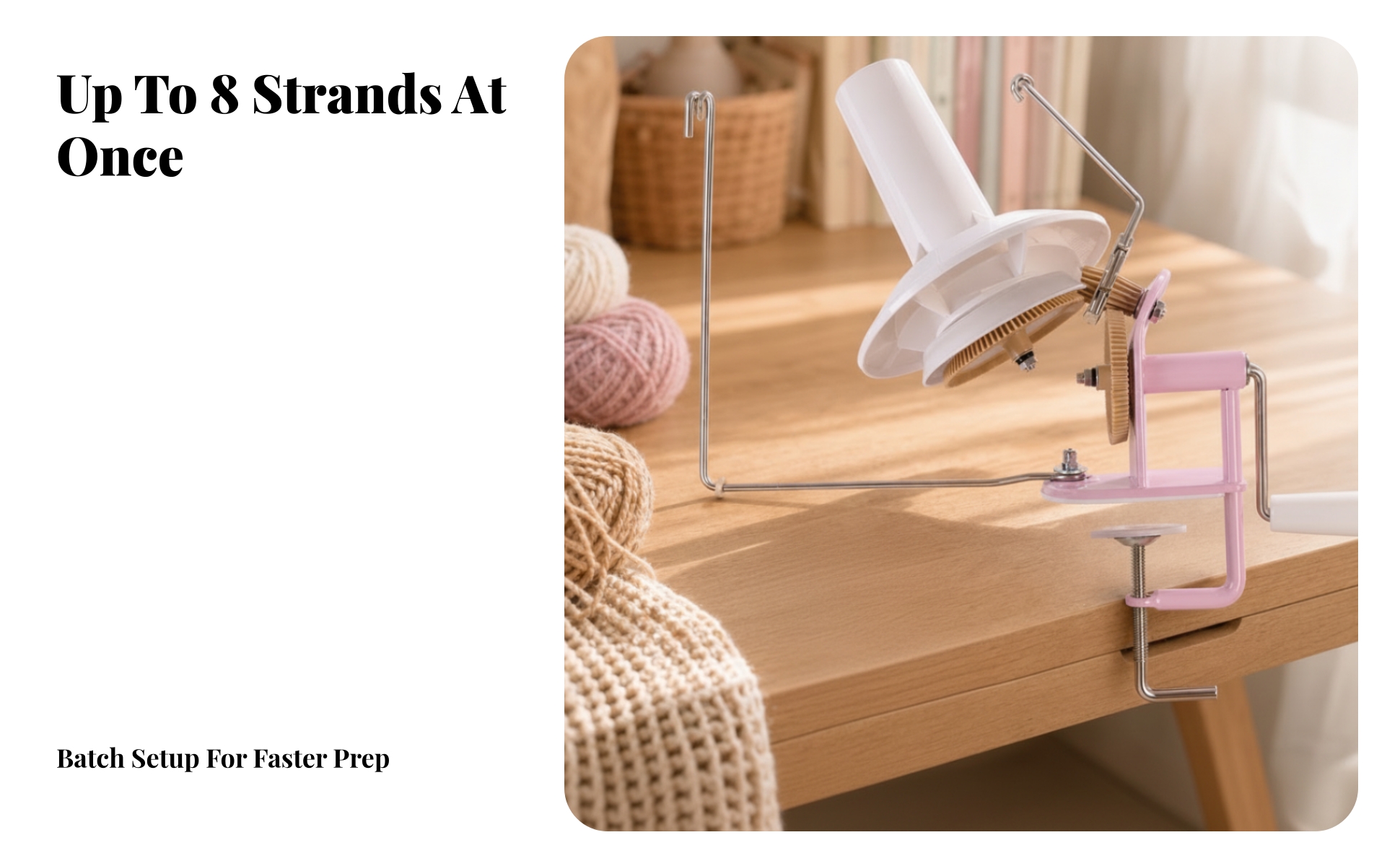 Yarn Winding Machine Clamp-on Yarn Winder with Stitch Markers Manual