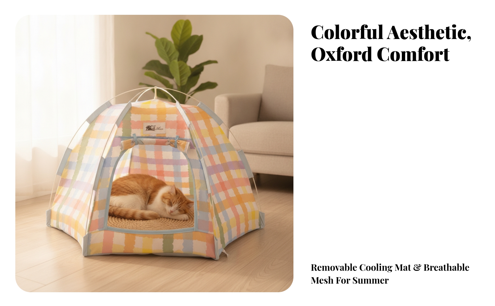Pet Tent Bed Indoor Cat Tent Bed Cozy for Travel, Camping, Small Dogs