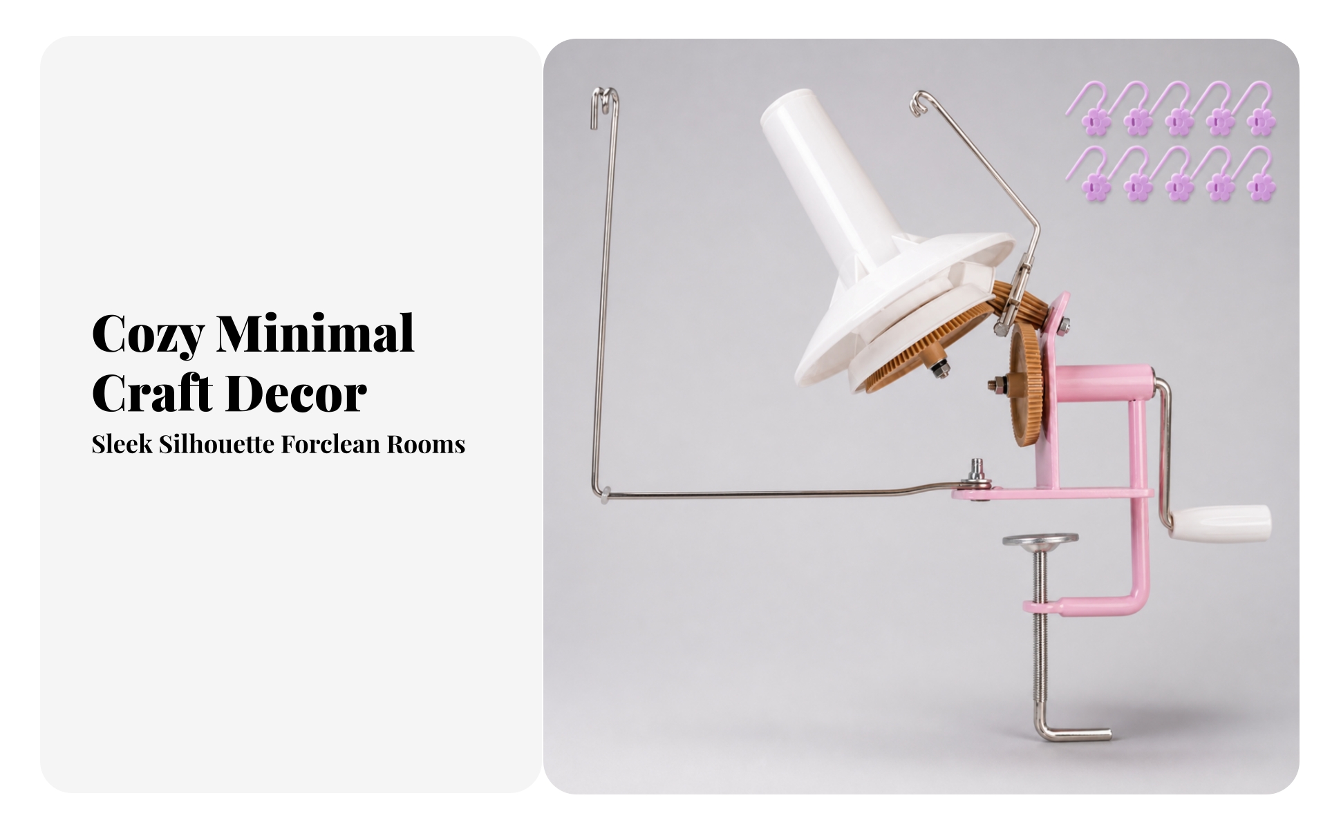 Yarn Winding Machine Clamp-on Yarn Winder with Stitch Markers Manual