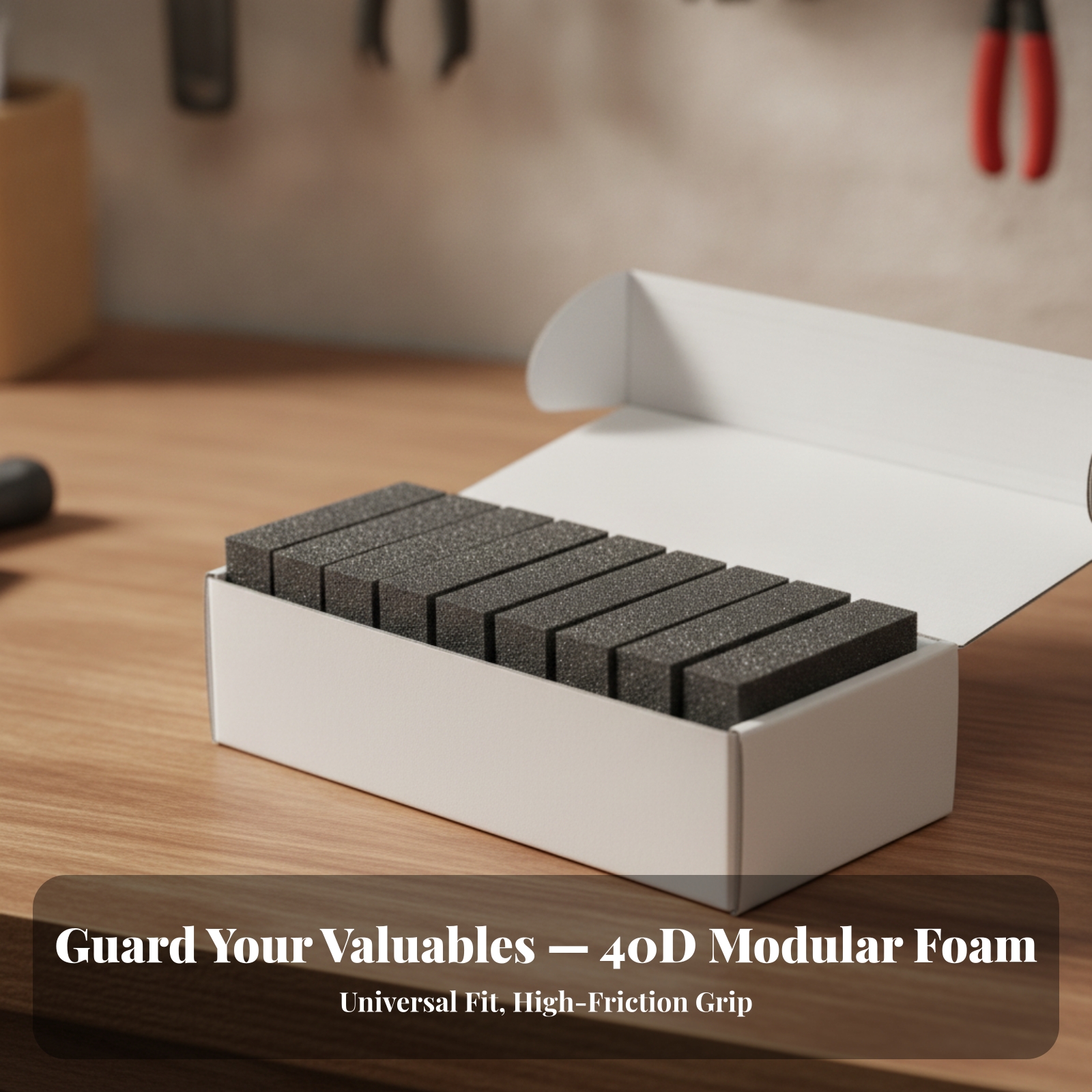 100 Pieces Toolbox Foam Organizer Customizable Foam Block Insert Modular - Produktbild 2