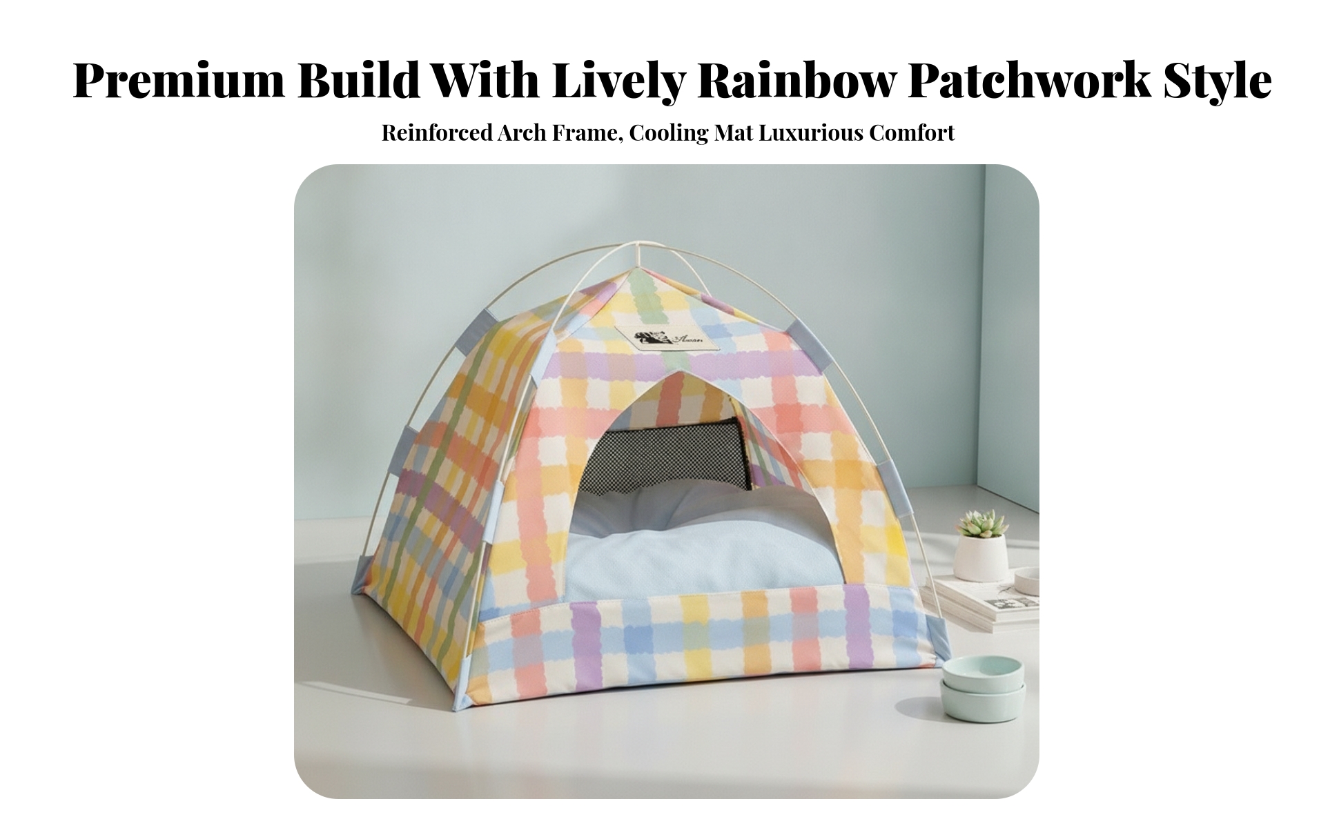 Pet Tent Bed Indoor Cat Tent Bed Cozy for Travel, Camping, Small Dogs