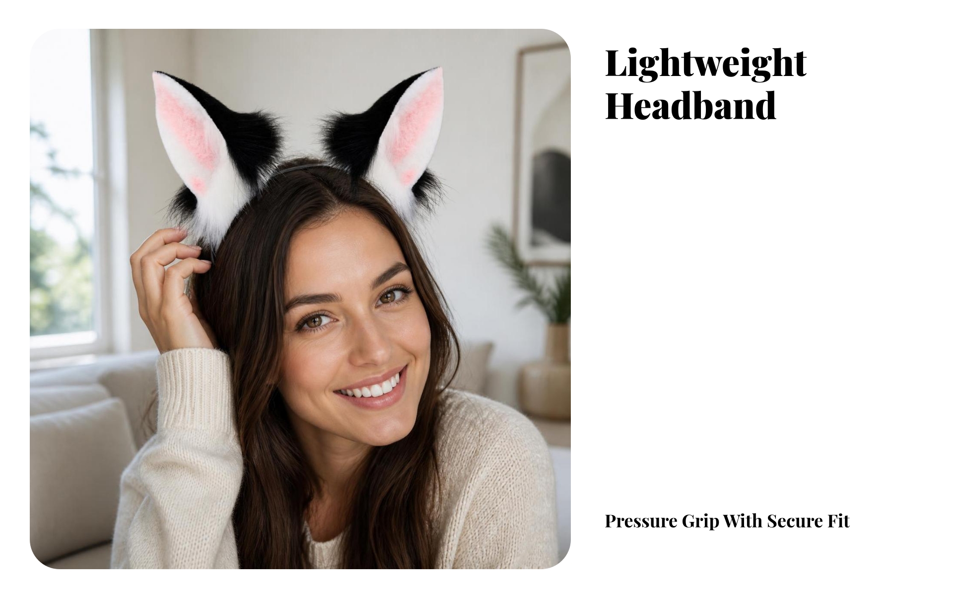 Animal Ear Headband Handmade Furry Ear Headband Comfortable for Cosplayers