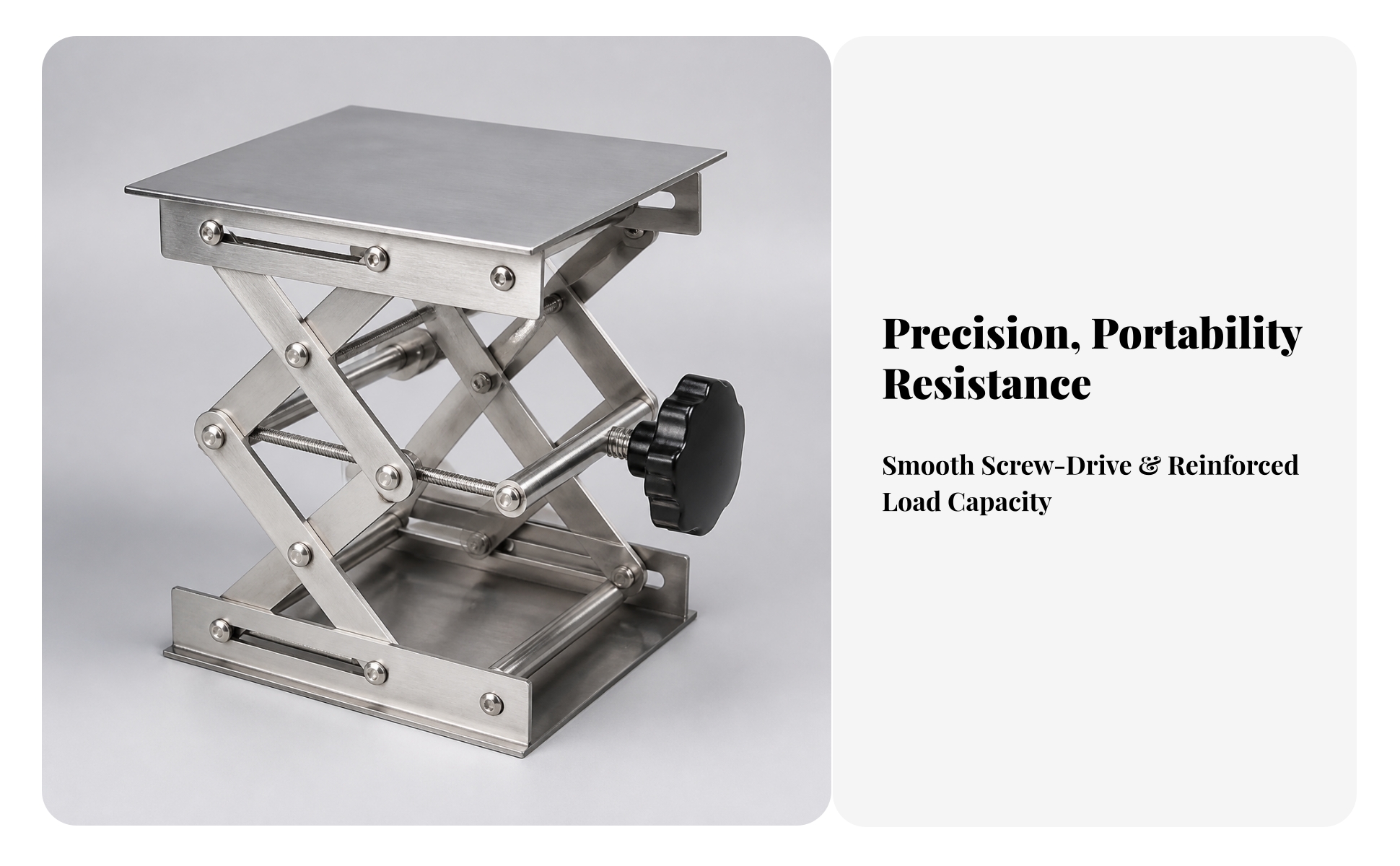 Lab Jack Stainless Steel Laboratory Lift Platform Adjustable Height for Teachers
