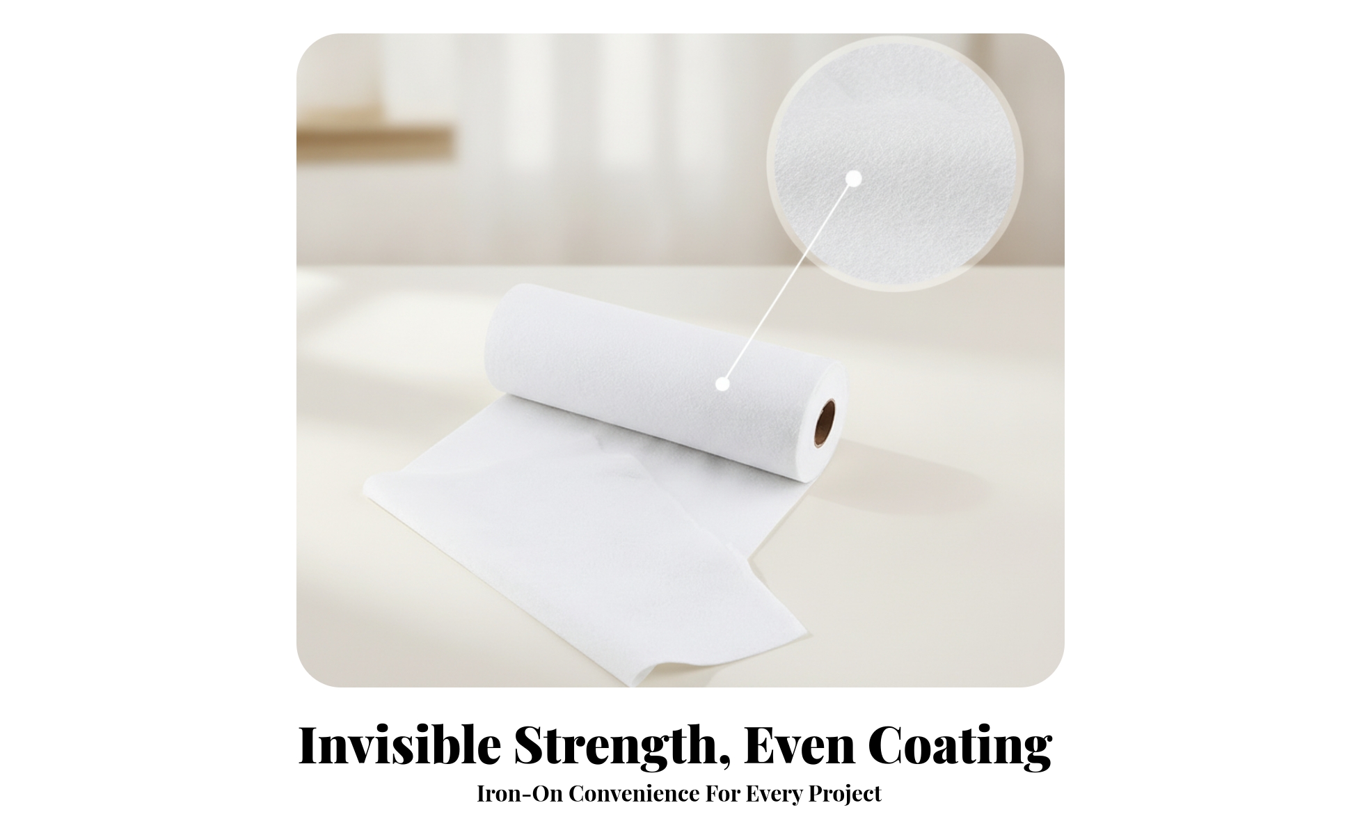 Fusible Fleece Interfacing Single-Sided for Sewing Projects, Crafters, Quilters
