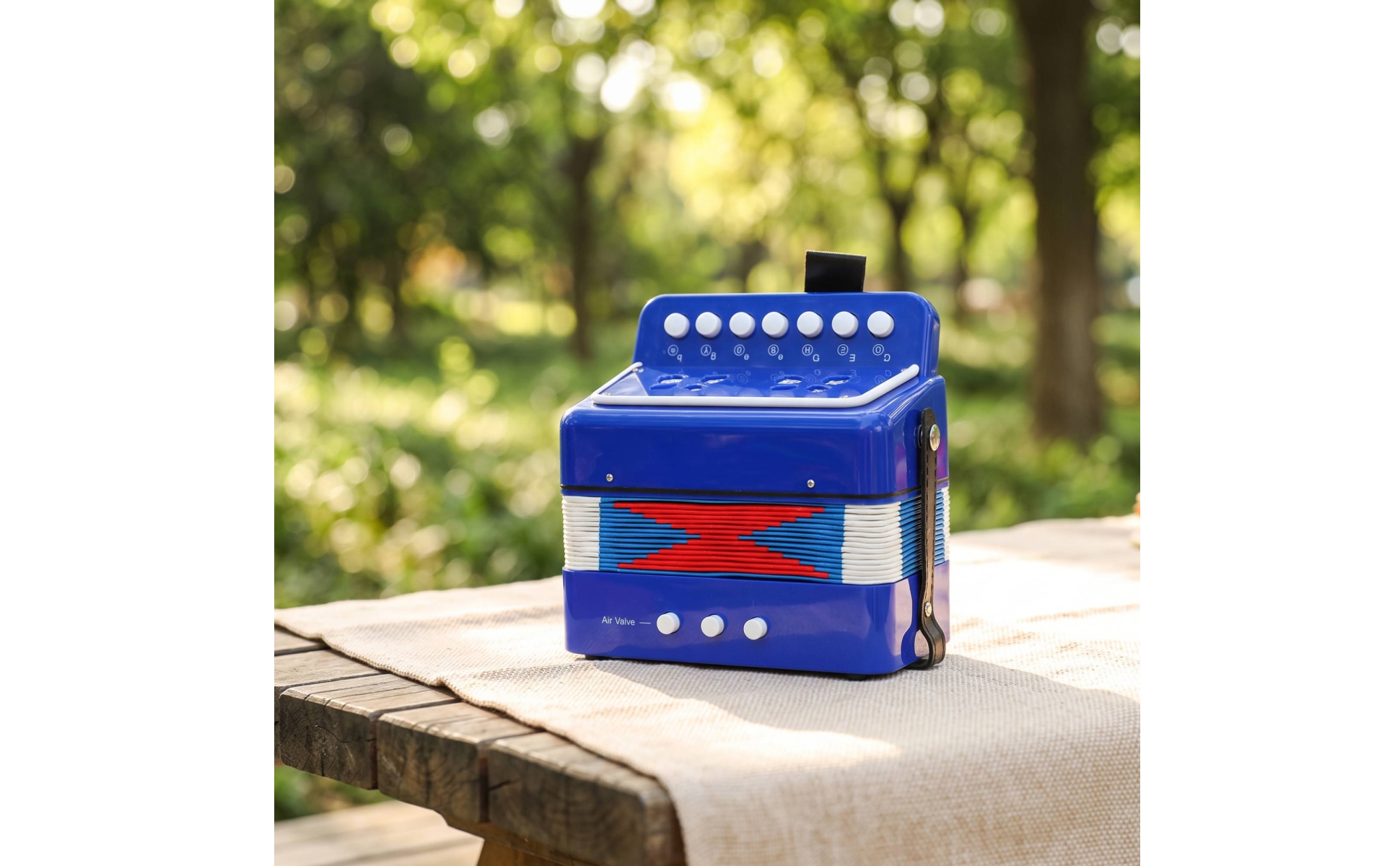 Accordion with 7 Keys Beginner Hand Accordion Portable for Classroom, Beginners