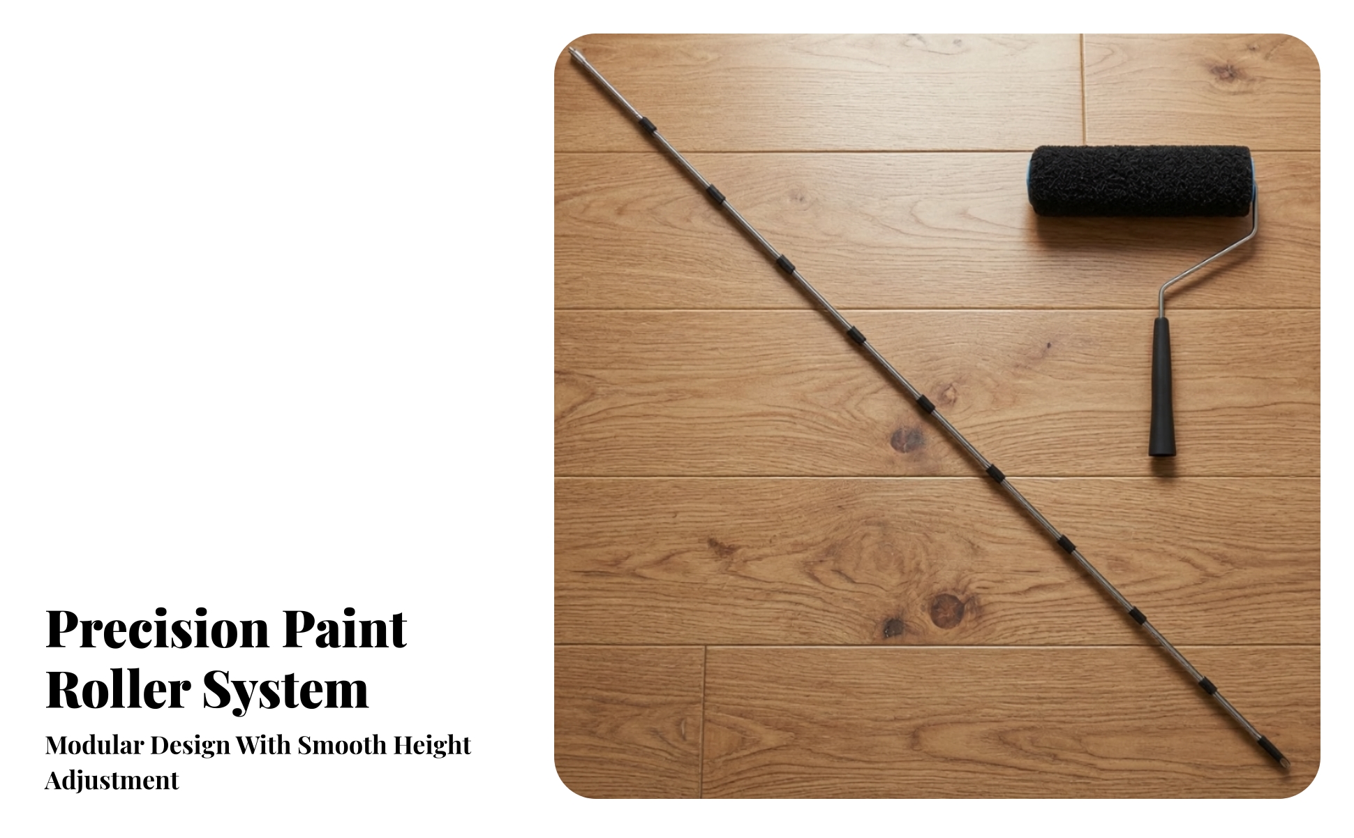 Paint Roller with Extension Pole Latex-Compatible Paint Roller Frame