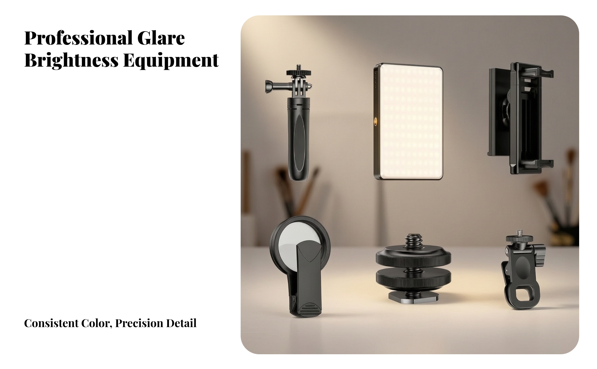 LED Fill Light with Polarizing Filter Polarized for Livestreaming, Photographers