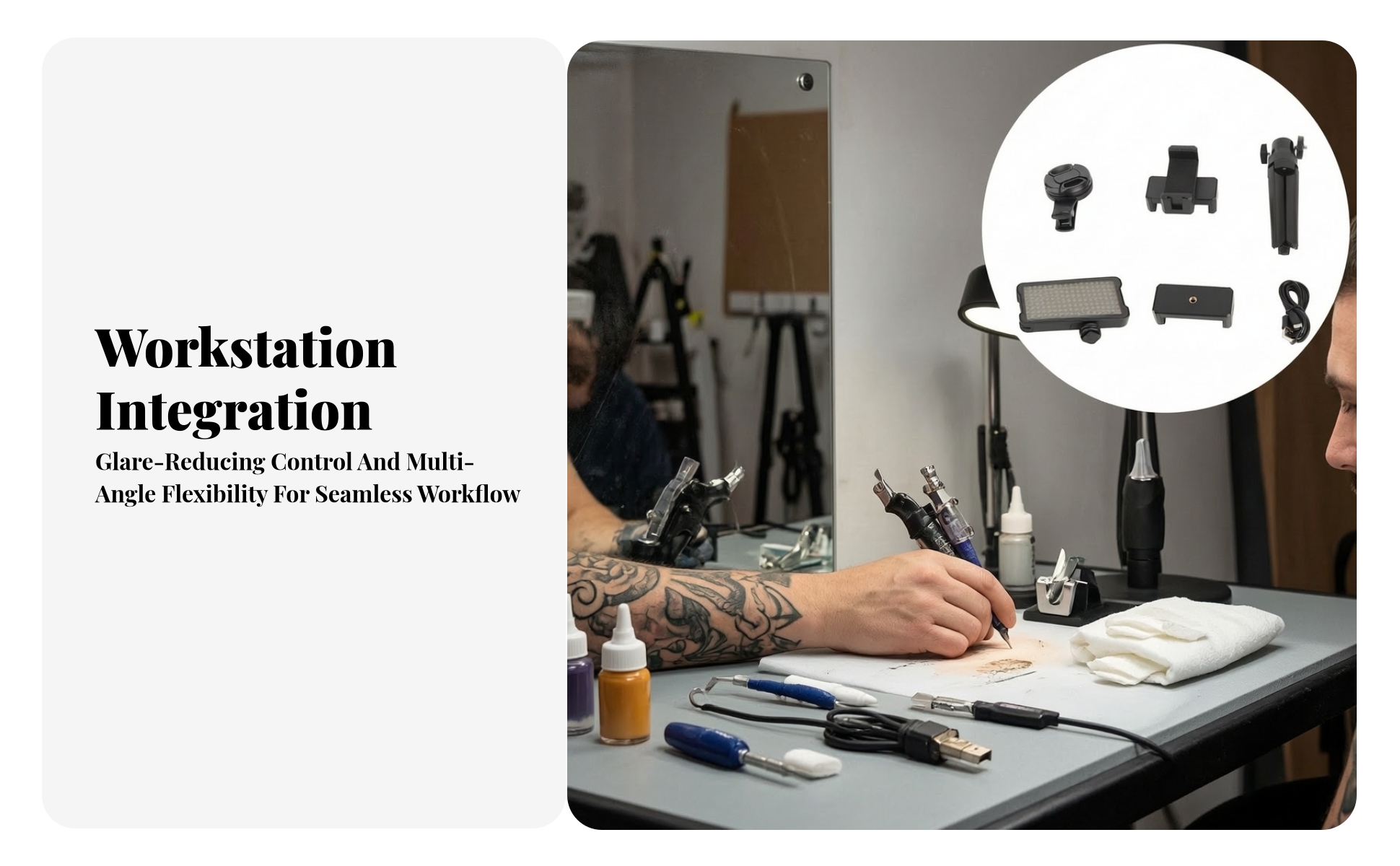 Tattoo Photography Kit Glare-without Tattoo Photography Light True-to-Life Color