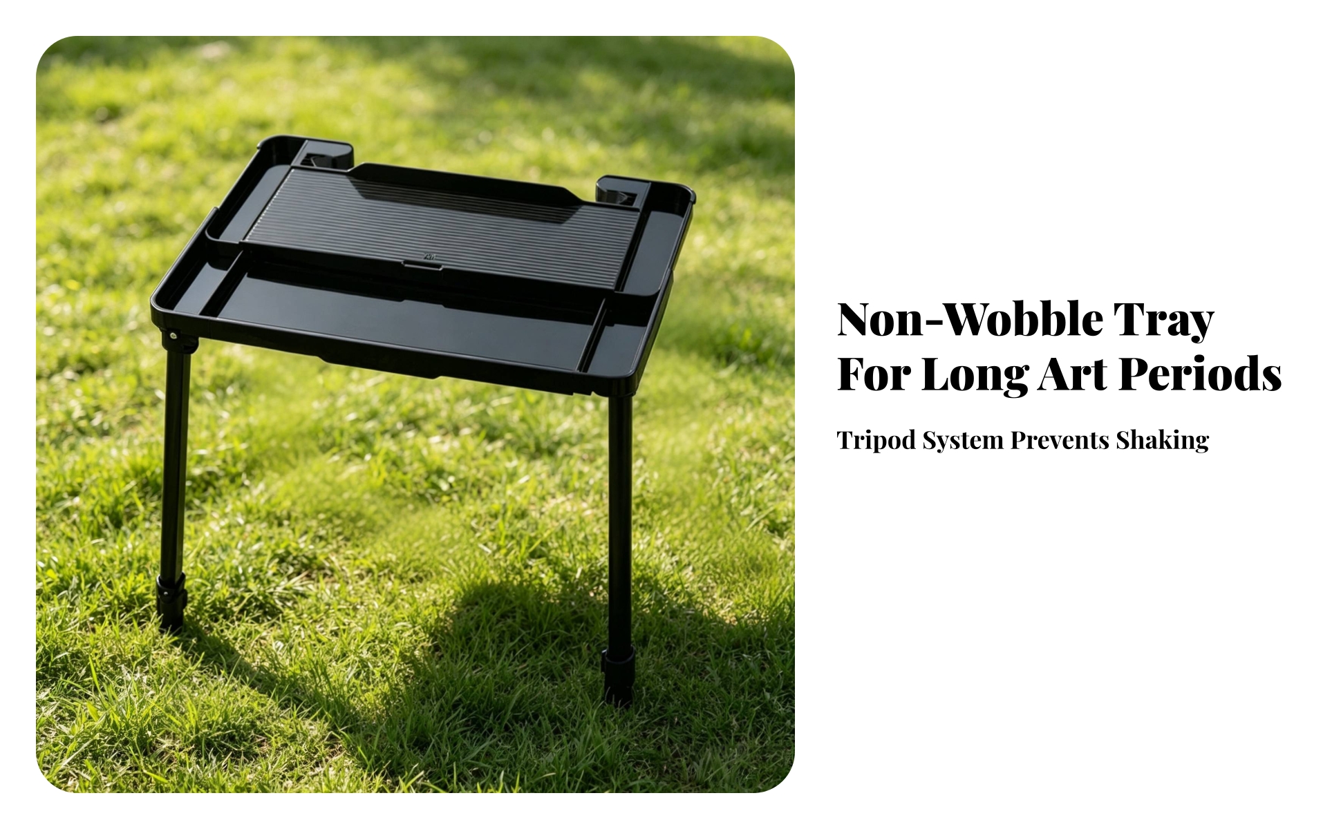 Foldable Easel Tray Portable Art Easel Tray Lightweight for Plein Air, Sketching