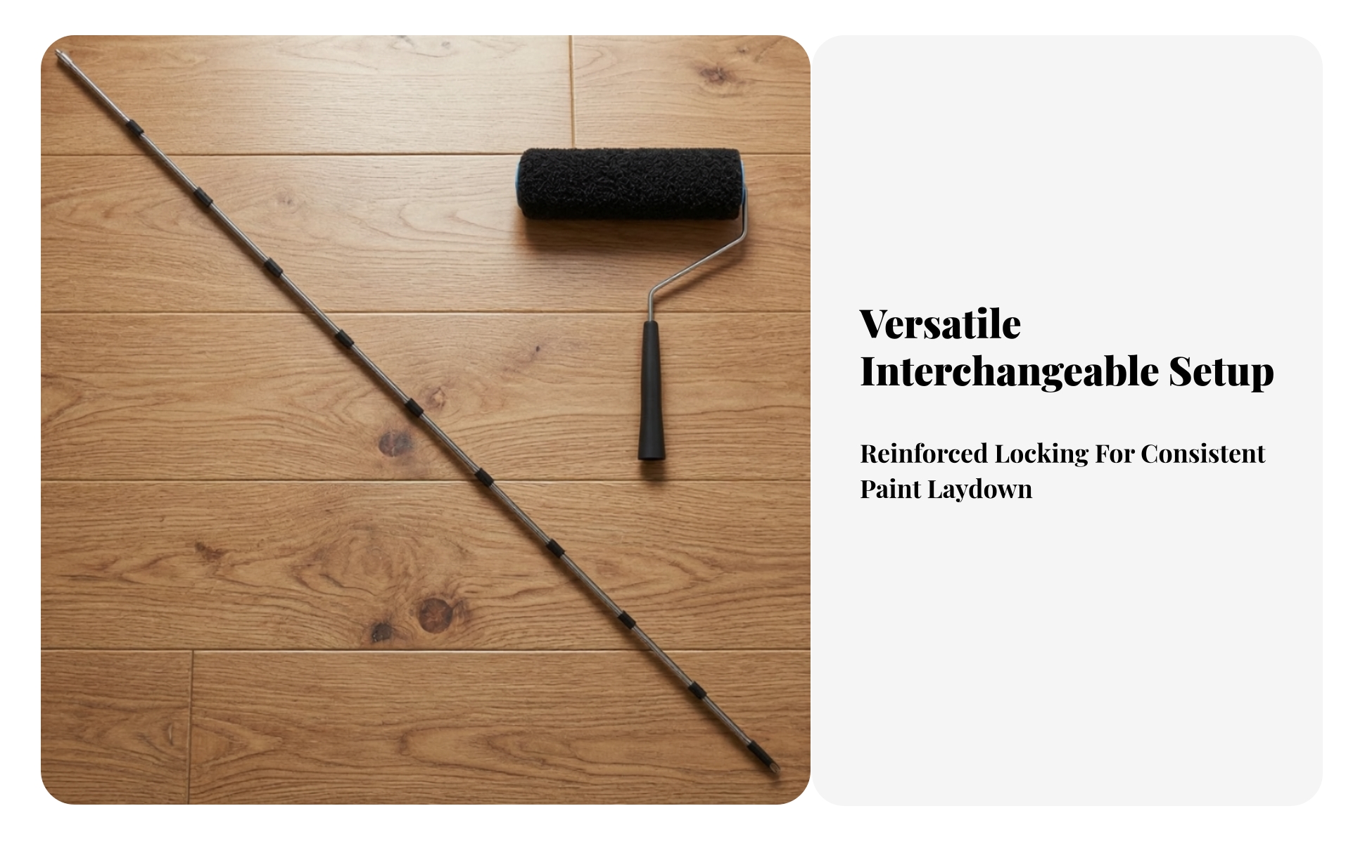 Paint Roller with Extension Pole Latex-Compatible Paint Roller Frame