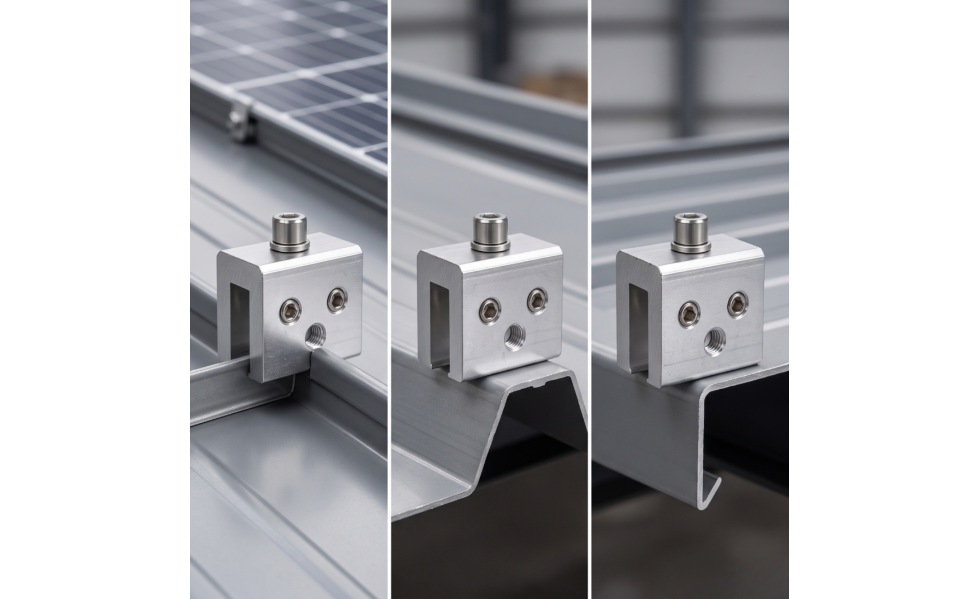 6 Pieces Standing Seam Metal Roof Clamp Machined for Solar Mounting, Contractors