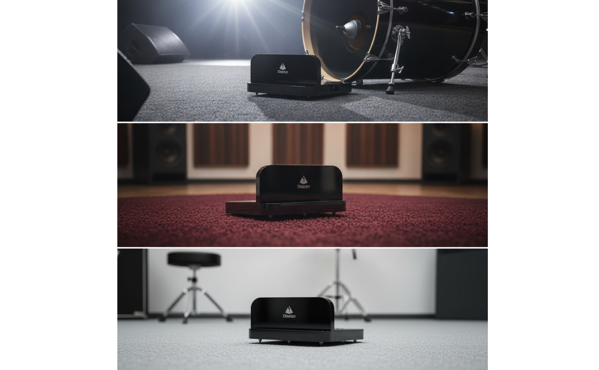 Drum Rug Anchor with Spikes Anti-Slip Drum Carpet Anchor for Stage, Home Studios