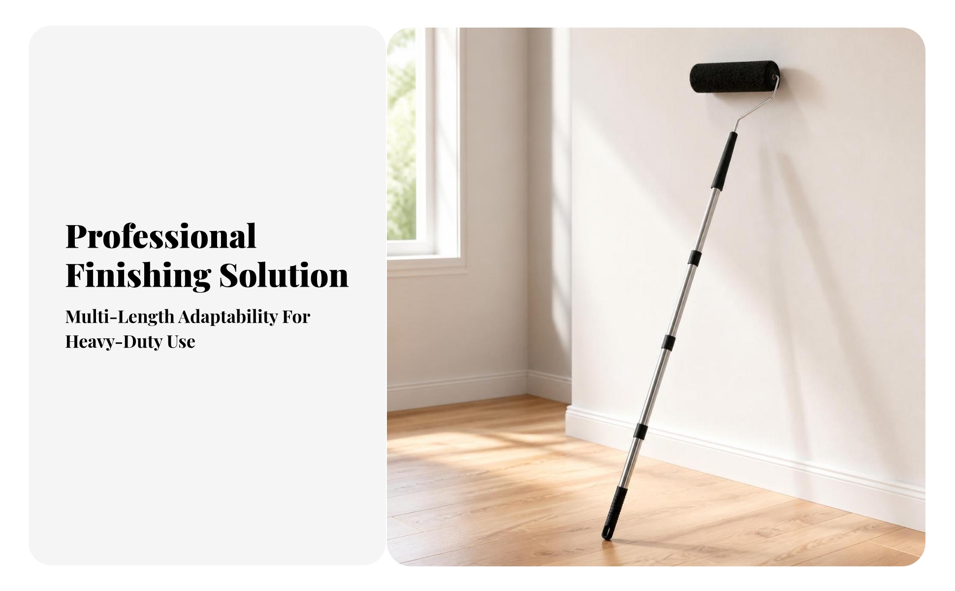Paint Roller with Extension Pole Latex-Compatible Paint Roller Frame