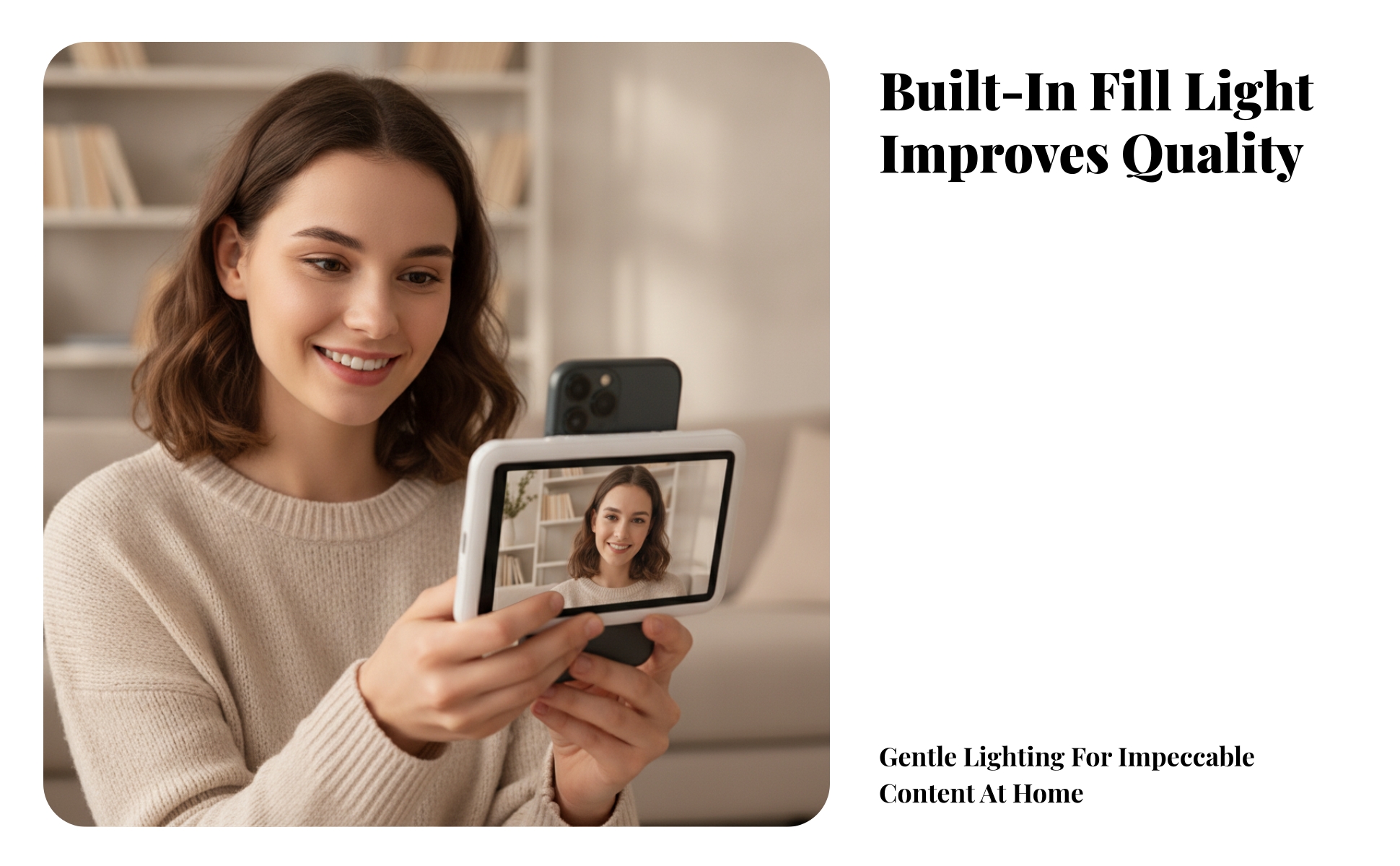 Selfie-Monitor mit Magnethalterung magnetisch magnetischer Selfie-Monitor