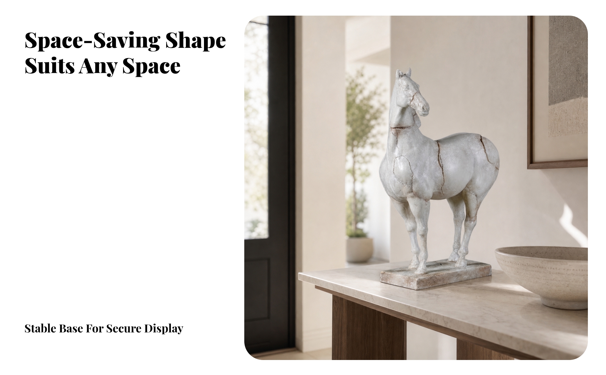 Horse Figurine with Base Weathered Horse Figurine with Base Distressed